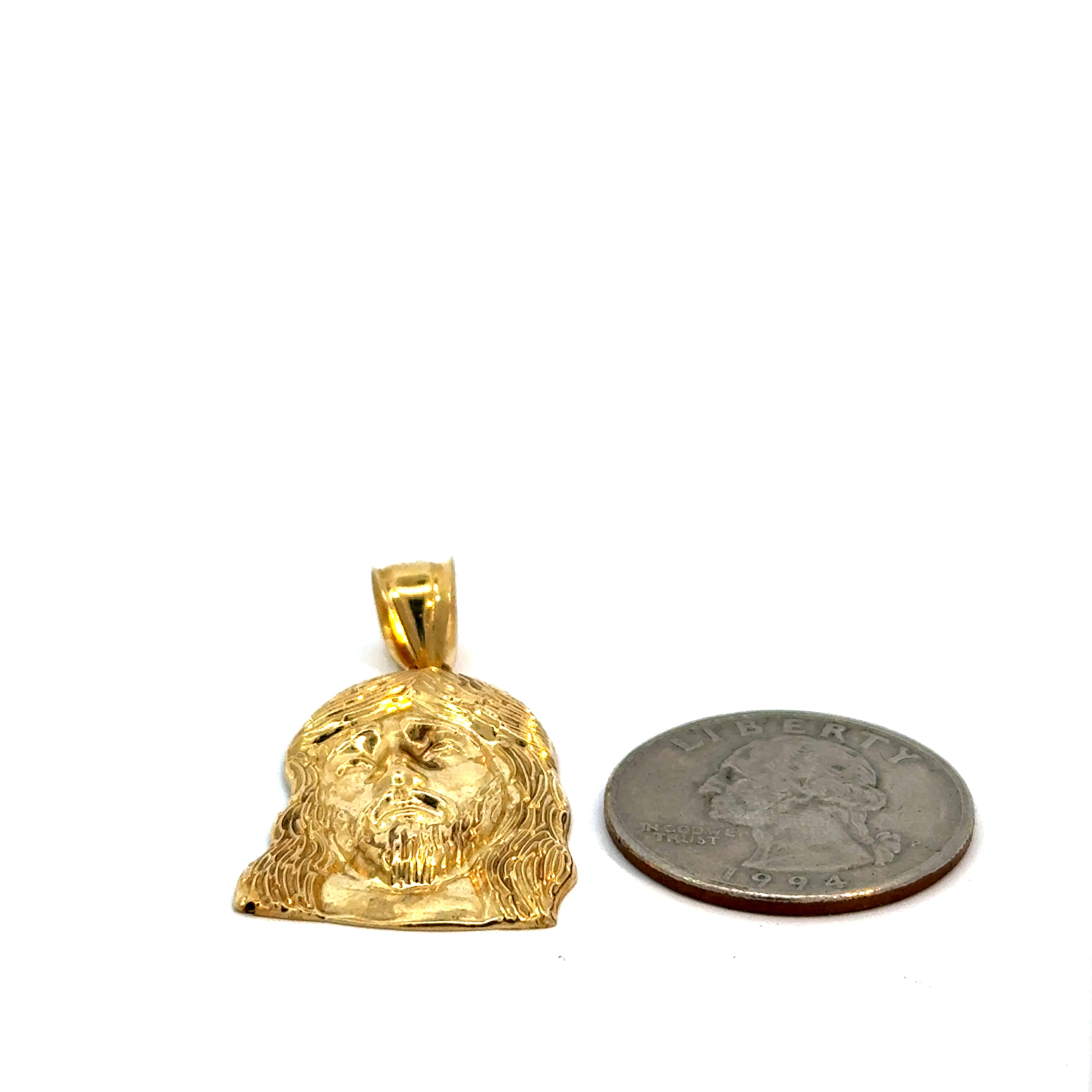 10k Gold - Jesus Face Pendant