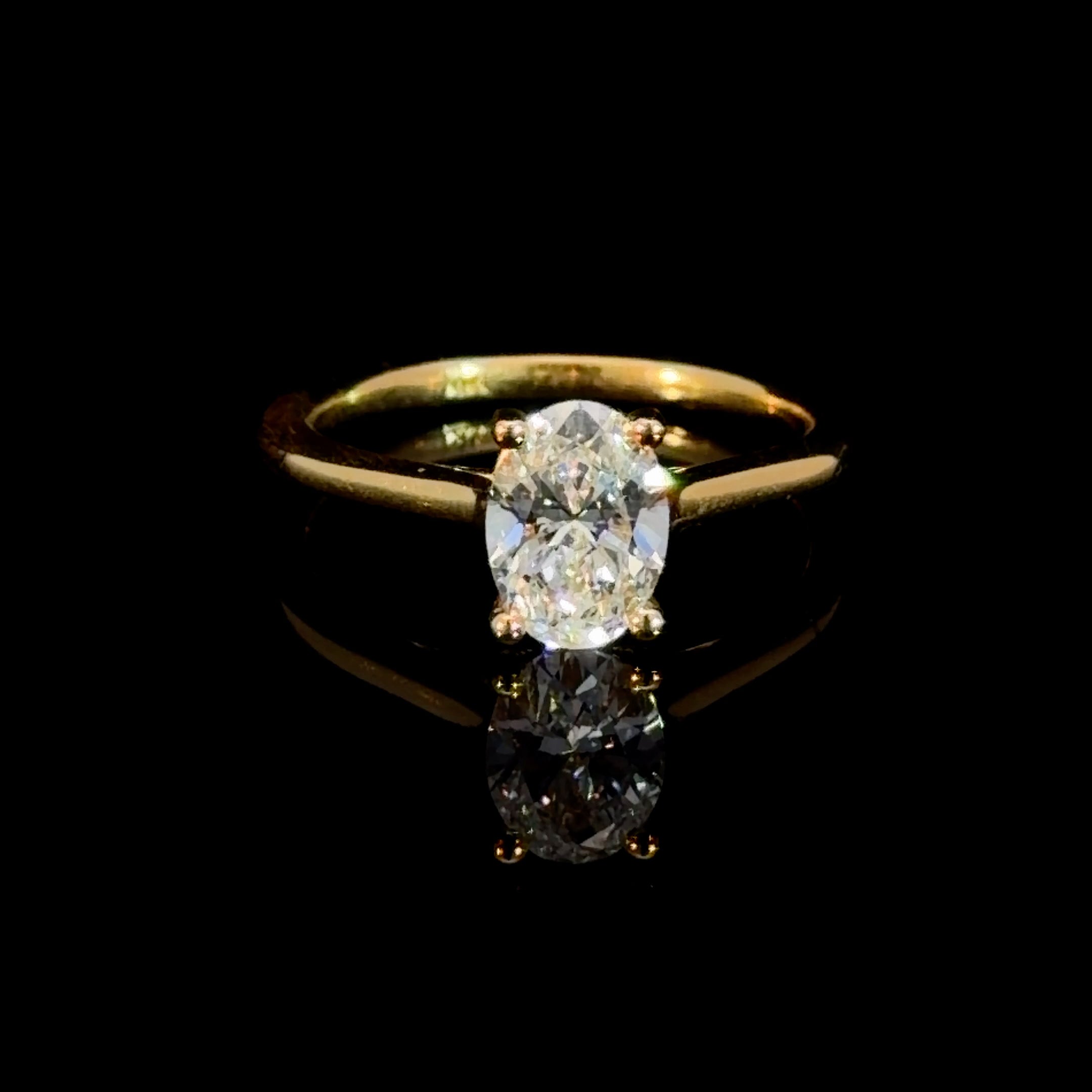 Oval Cut Lab Grown Diamond Engagement Ring