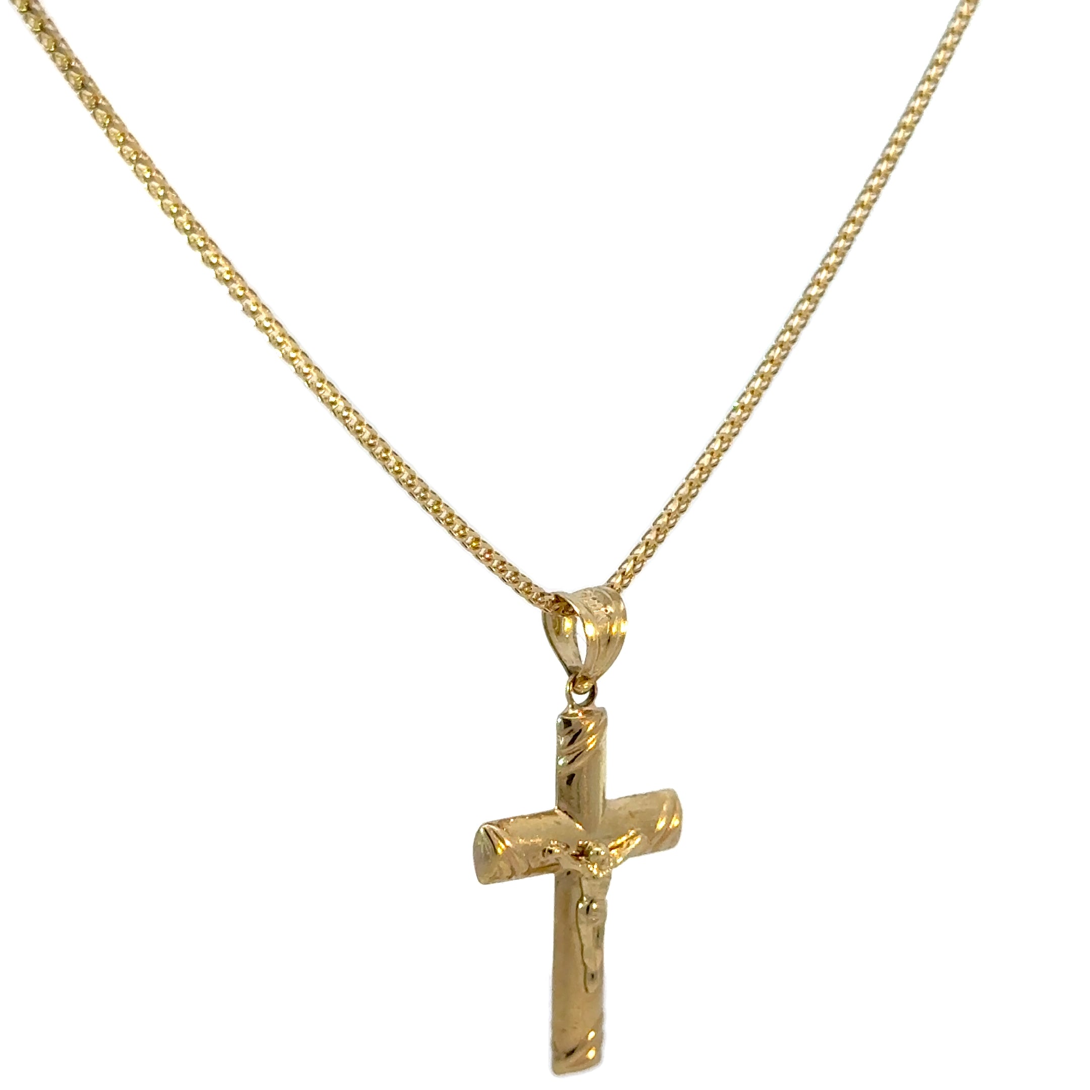 10k Gold Set -  1.3mm Solid Franco Chain + Pendant