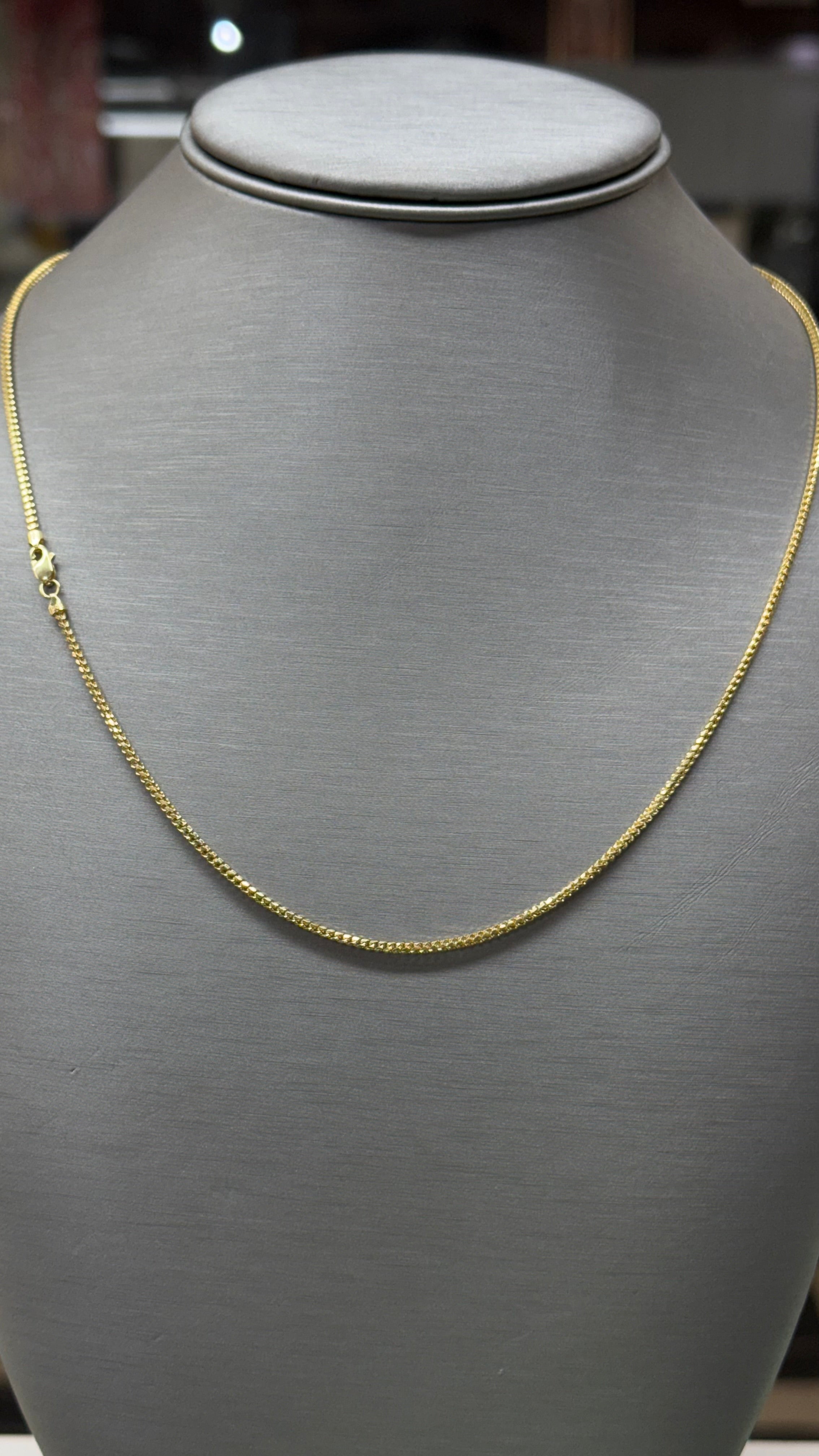 10k Solid Gold - 1.8mm Solid Franco Chain