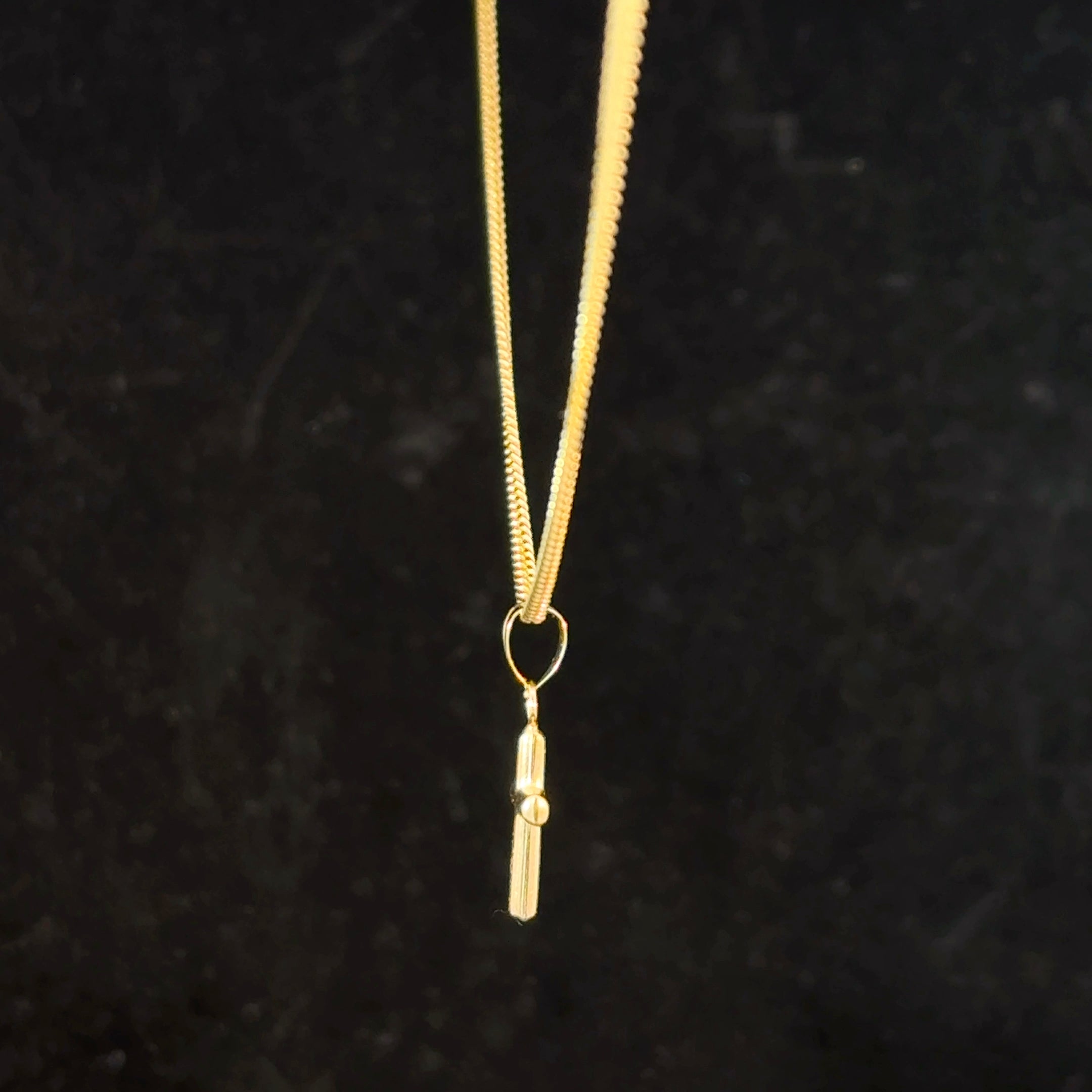 14k Gold Set - 1.2mm Solid Cuban Chain + Pendant