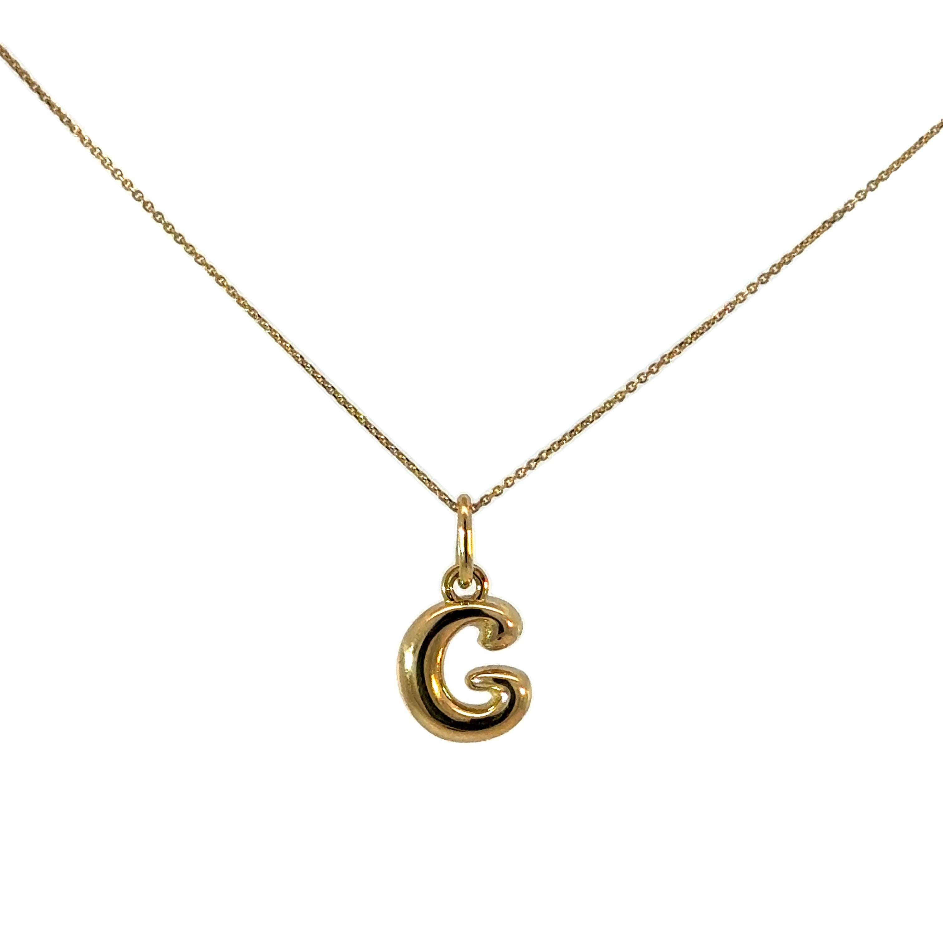 14k Gold - Bubble Initial Necklace