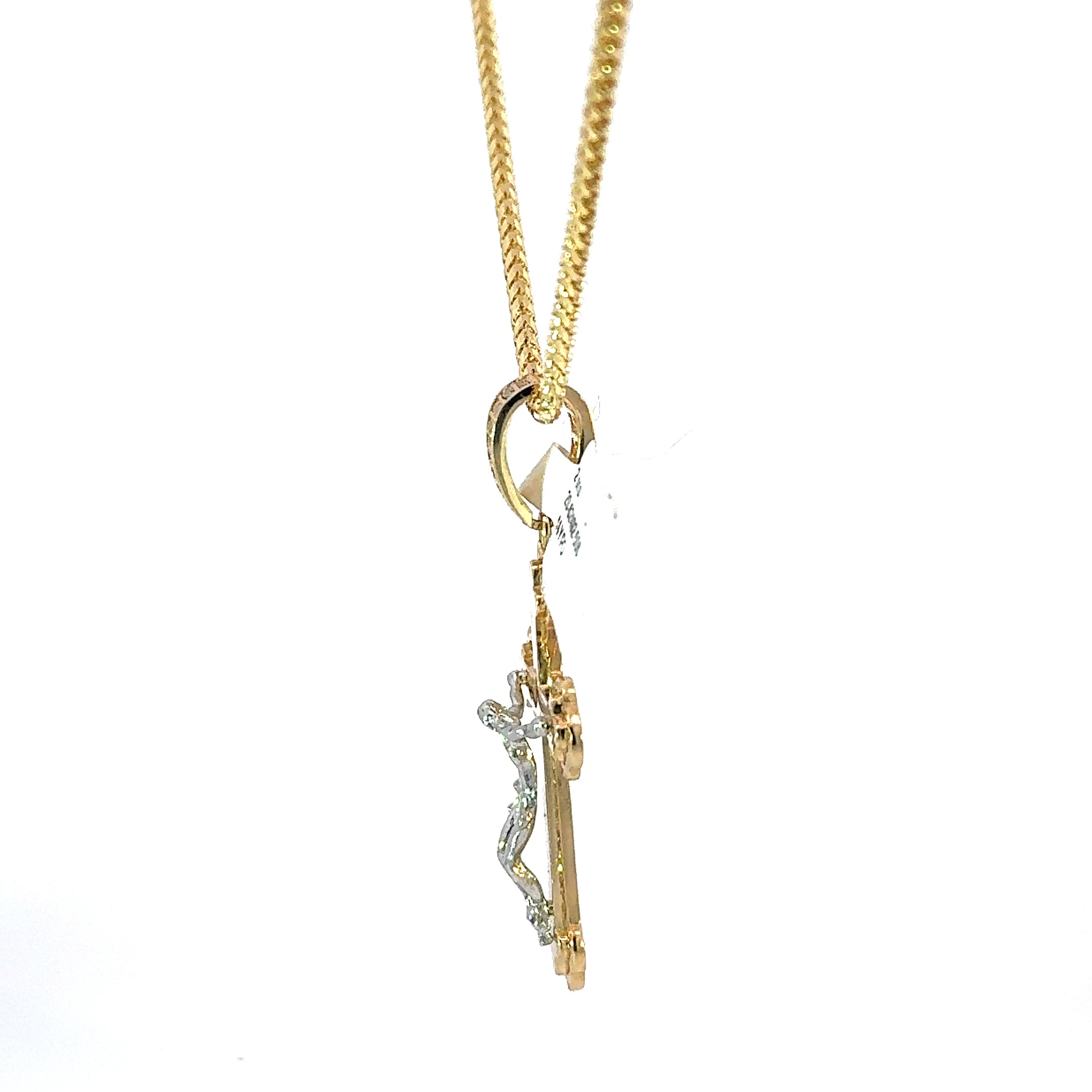 Gold Set - 2.2mm 10k Solid Franco Chain + 14k Pendant