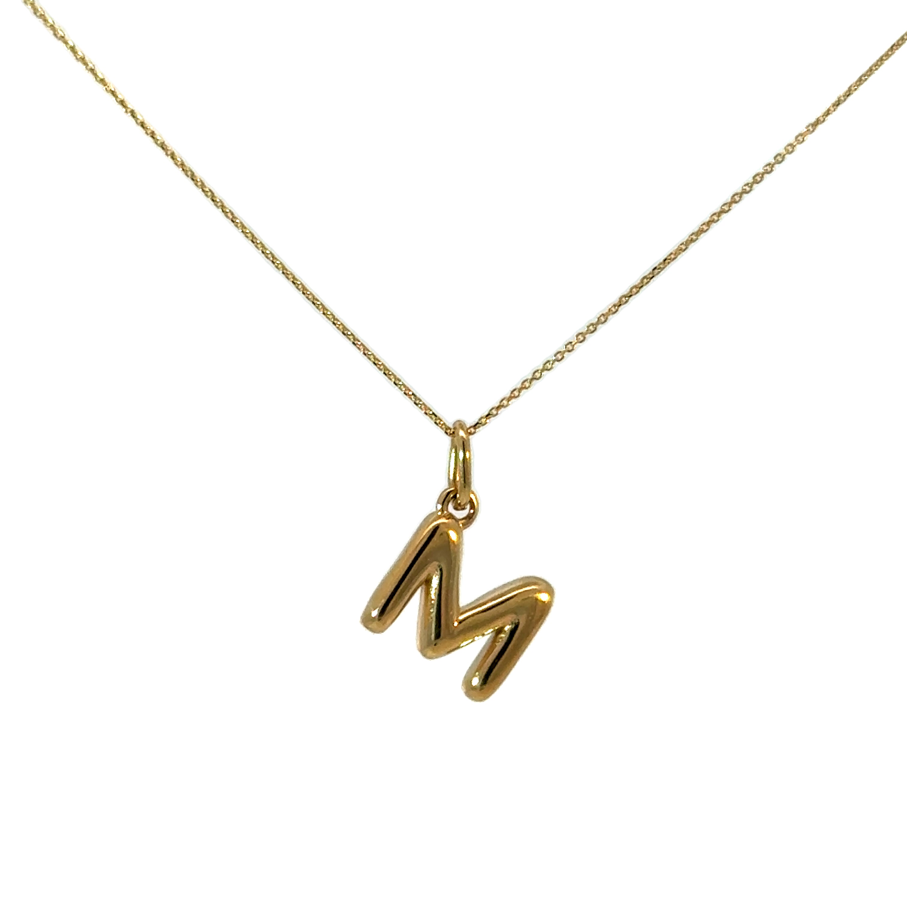 14k Gold - Bubble Initial Necklace