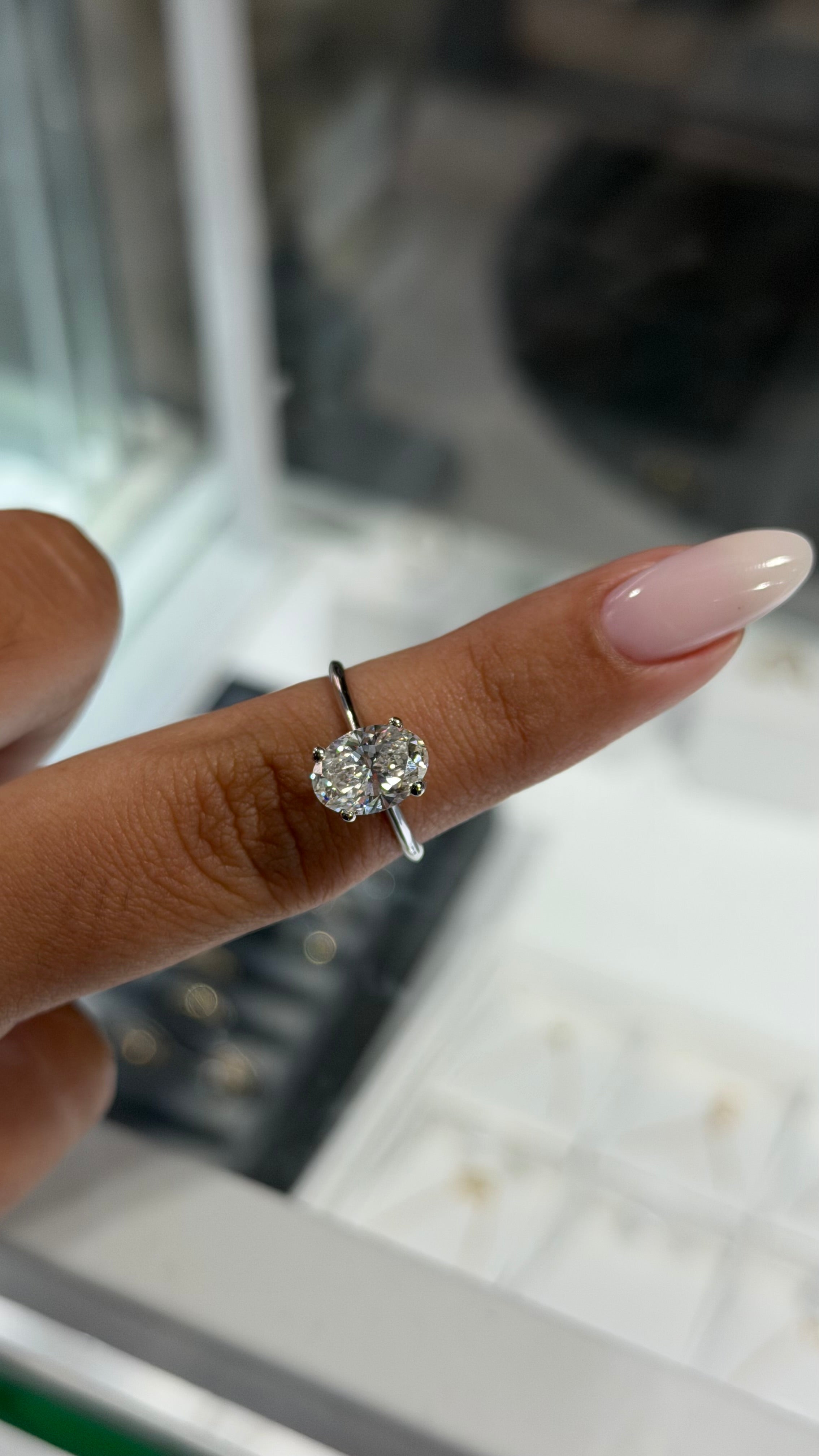 2.05ct Oval Lab-Grown Diamond Solitaire Ring
