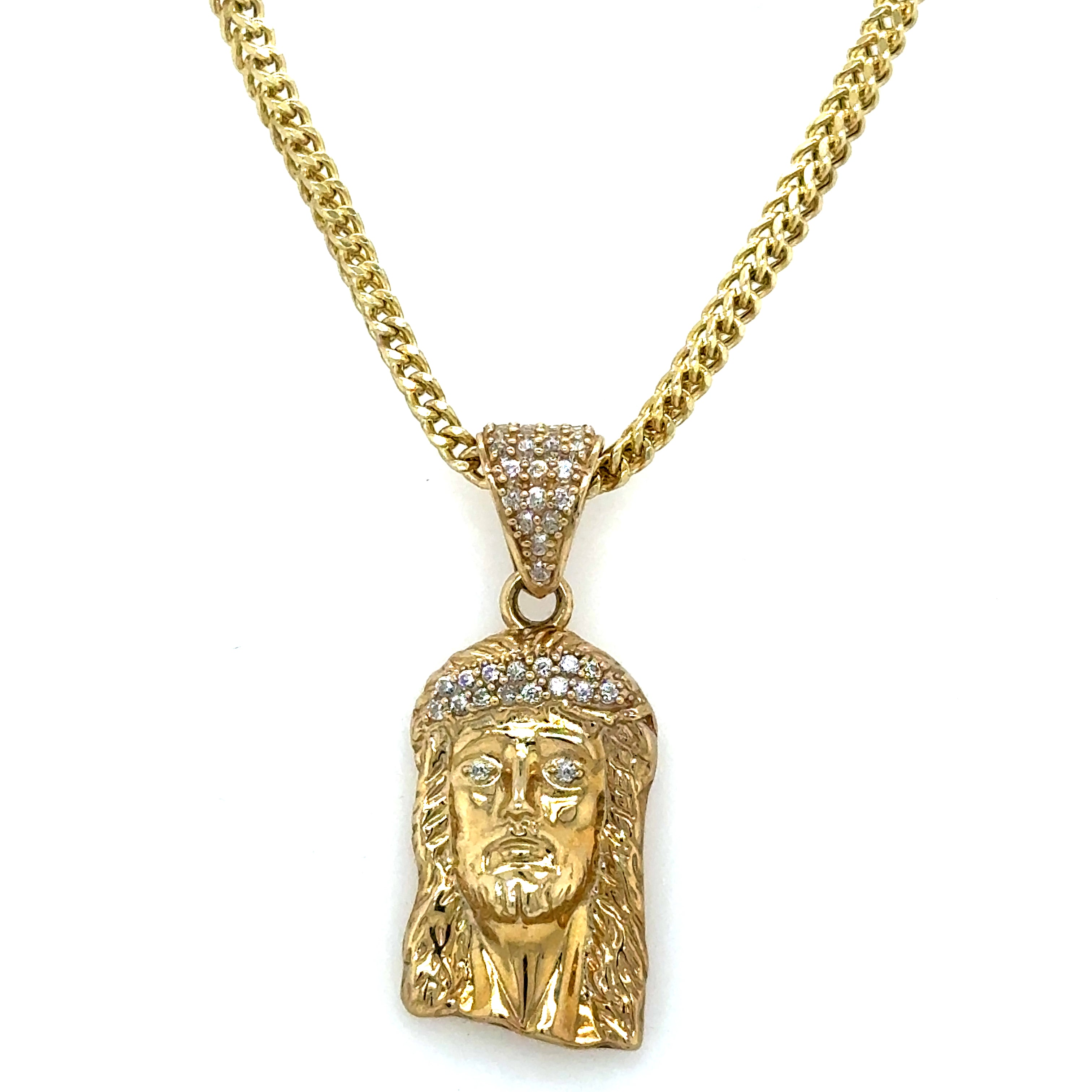 10k Gold Set - 2.5mm Franco Chain + Pendant