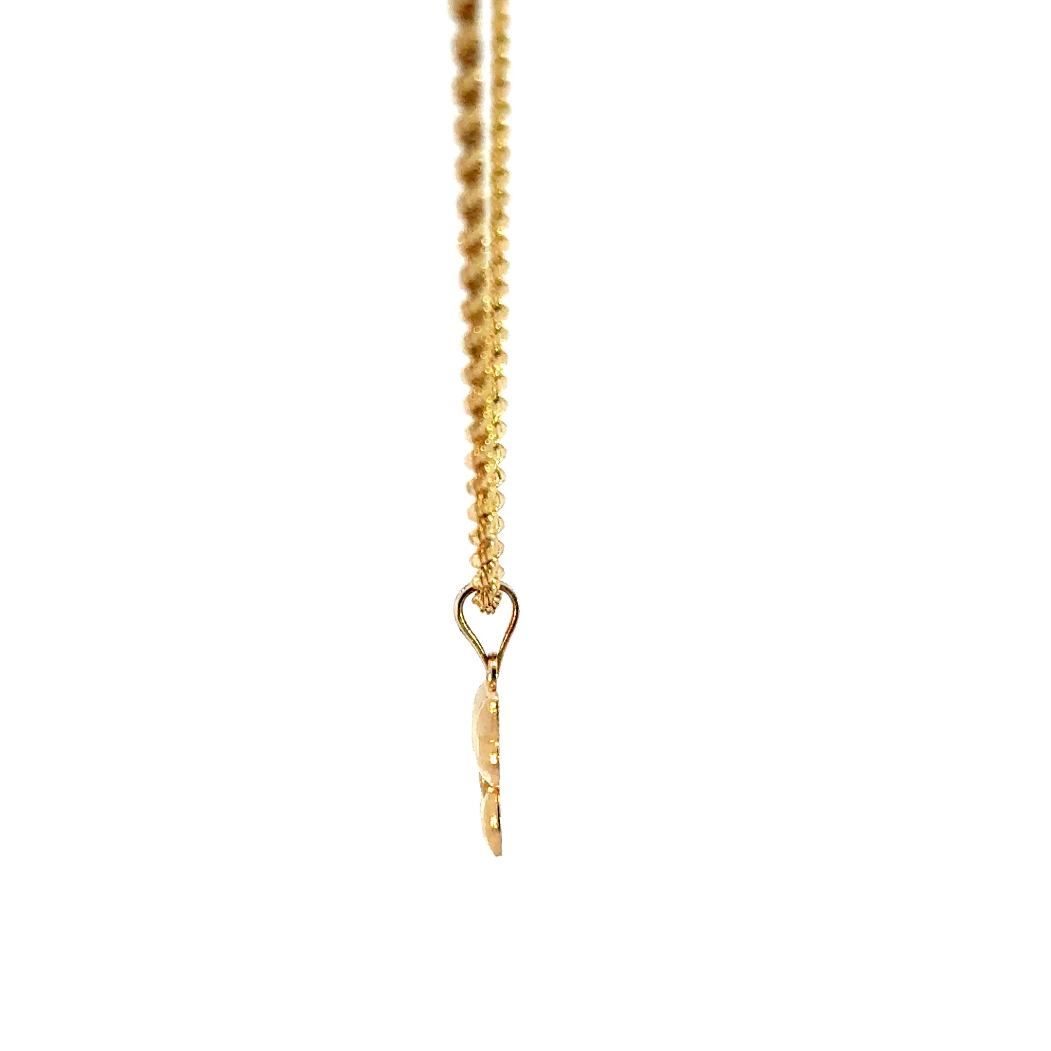 10k Gold Set - 2mm Rope Chain + Pendant