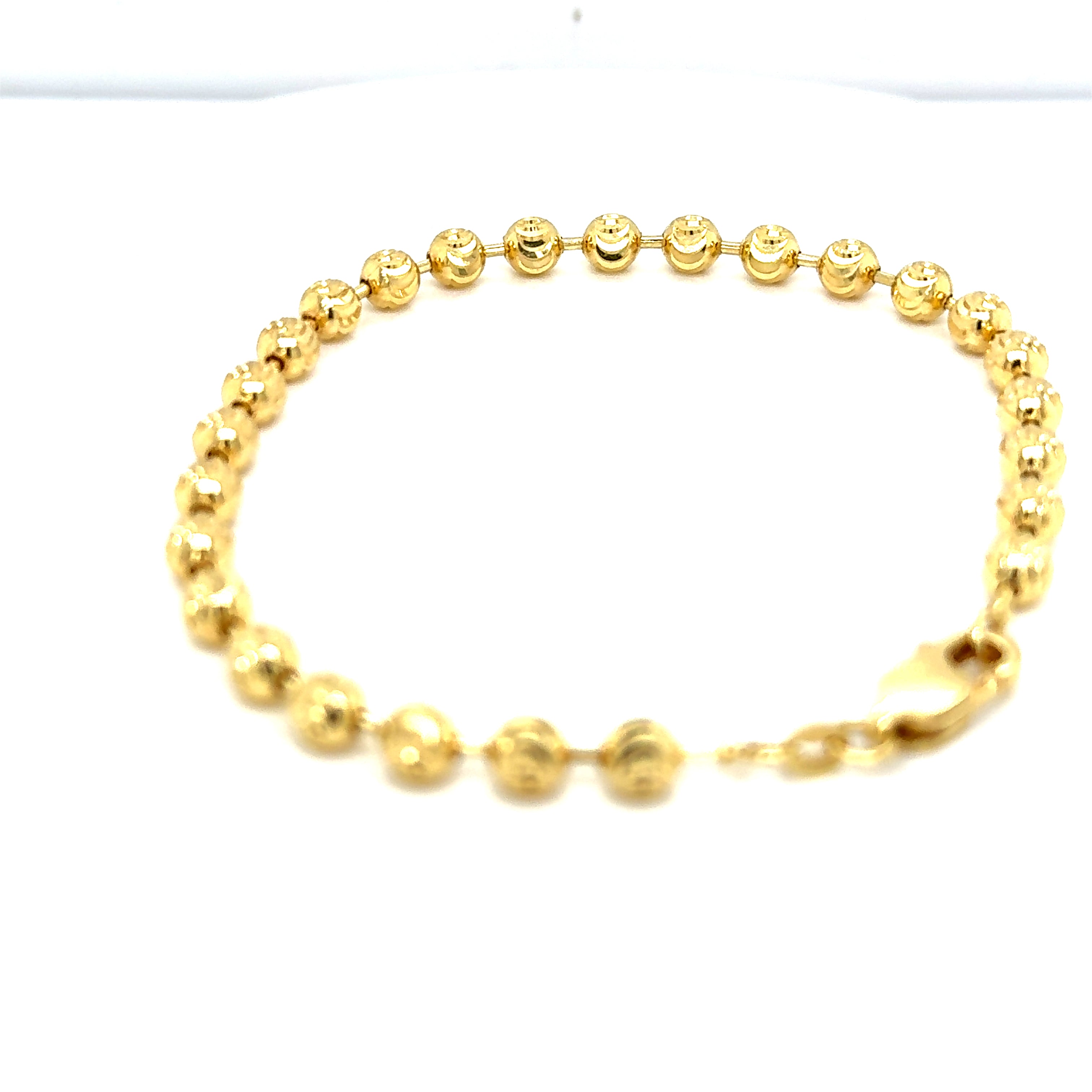 14k Solid Gold - 5mm Mooncut Bracelet