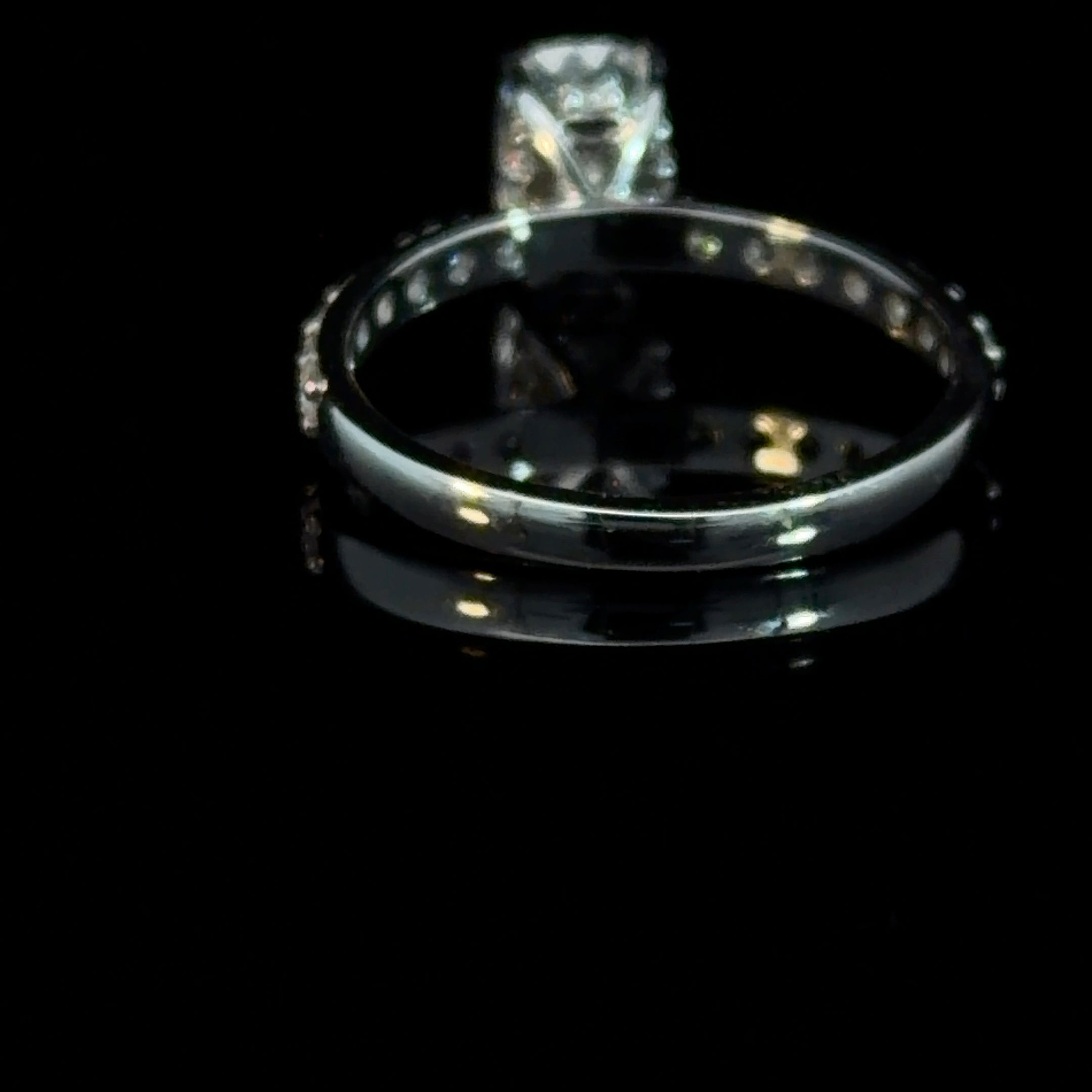 1.48 CT Radiant Cut Lab Grown Diamond Engagement Ring | D Color | 14K Gold
