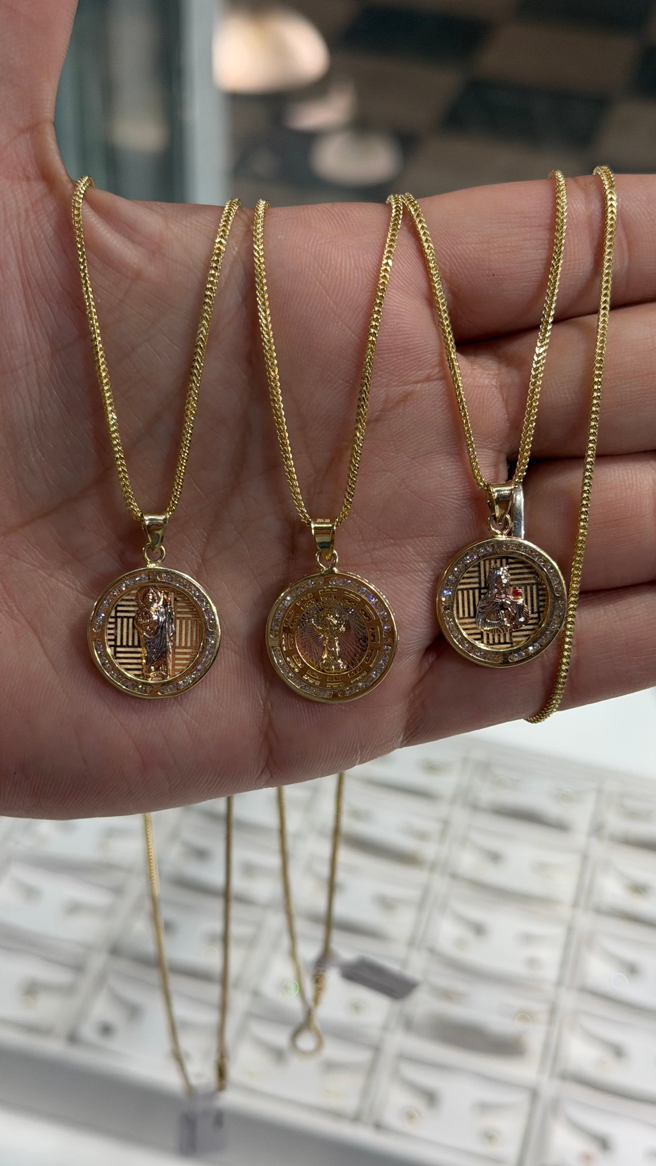 10k Gold Set - 1.3mm Franco Chain + Pendant