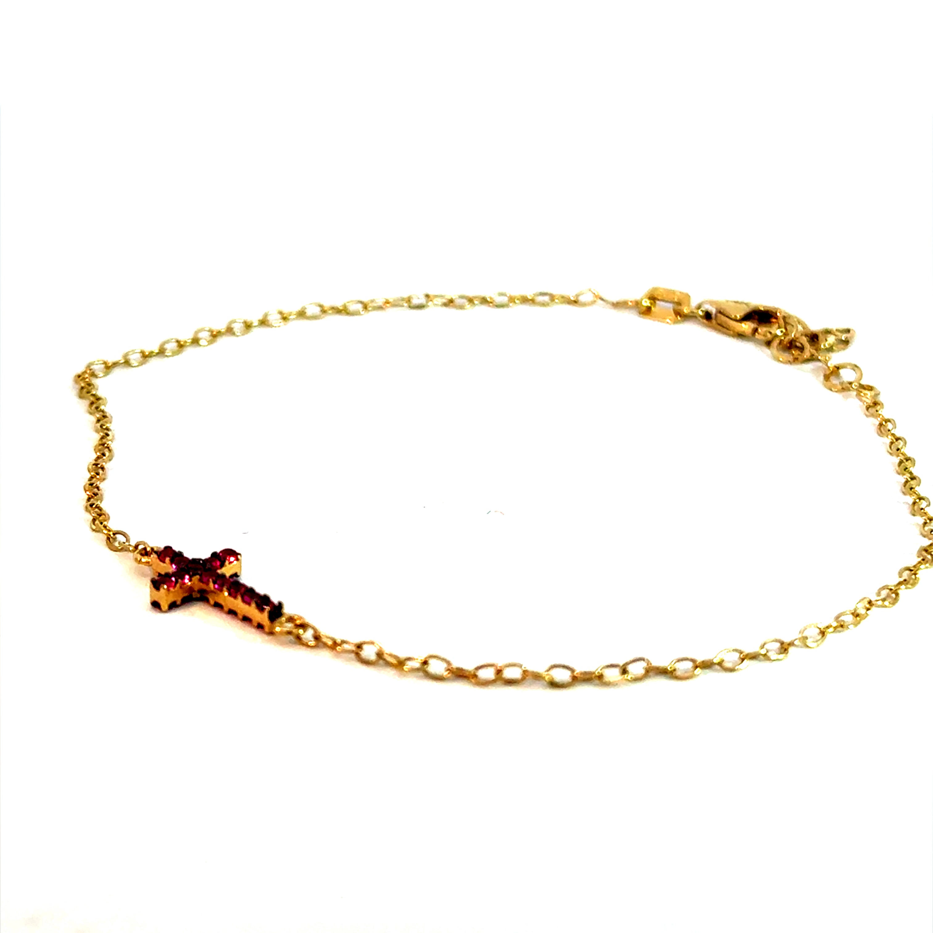 14k Gold - Fancy Cross Bracelet