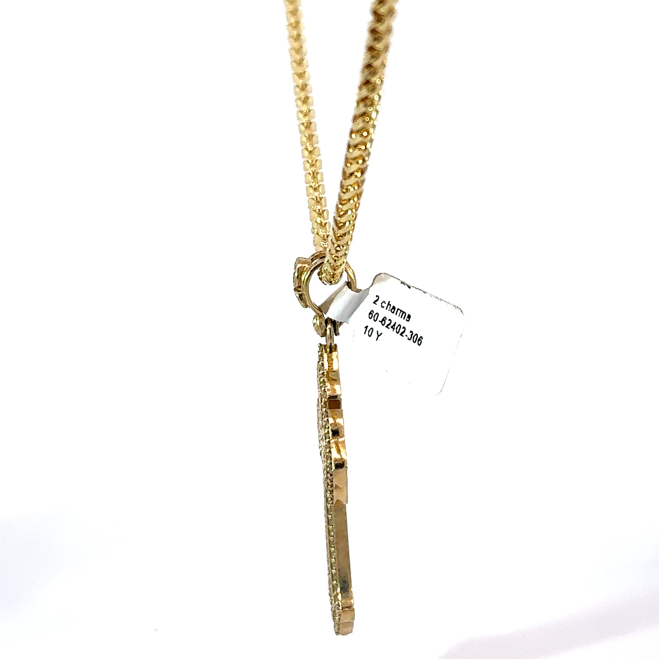 10k Gold Set - 2.7mm Solid Franco Chain + Pendant