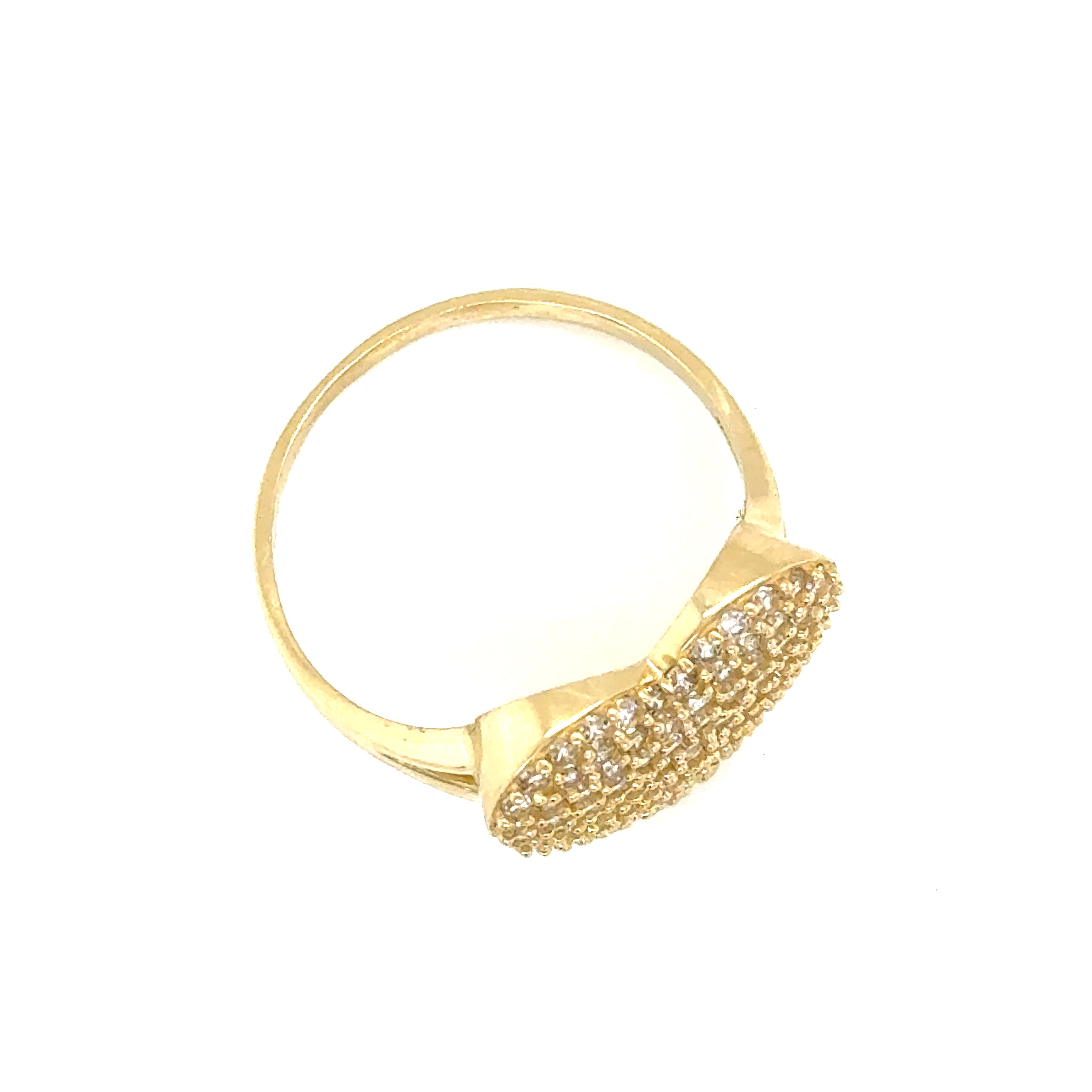 14k Gold - Large CZ Heart Ring