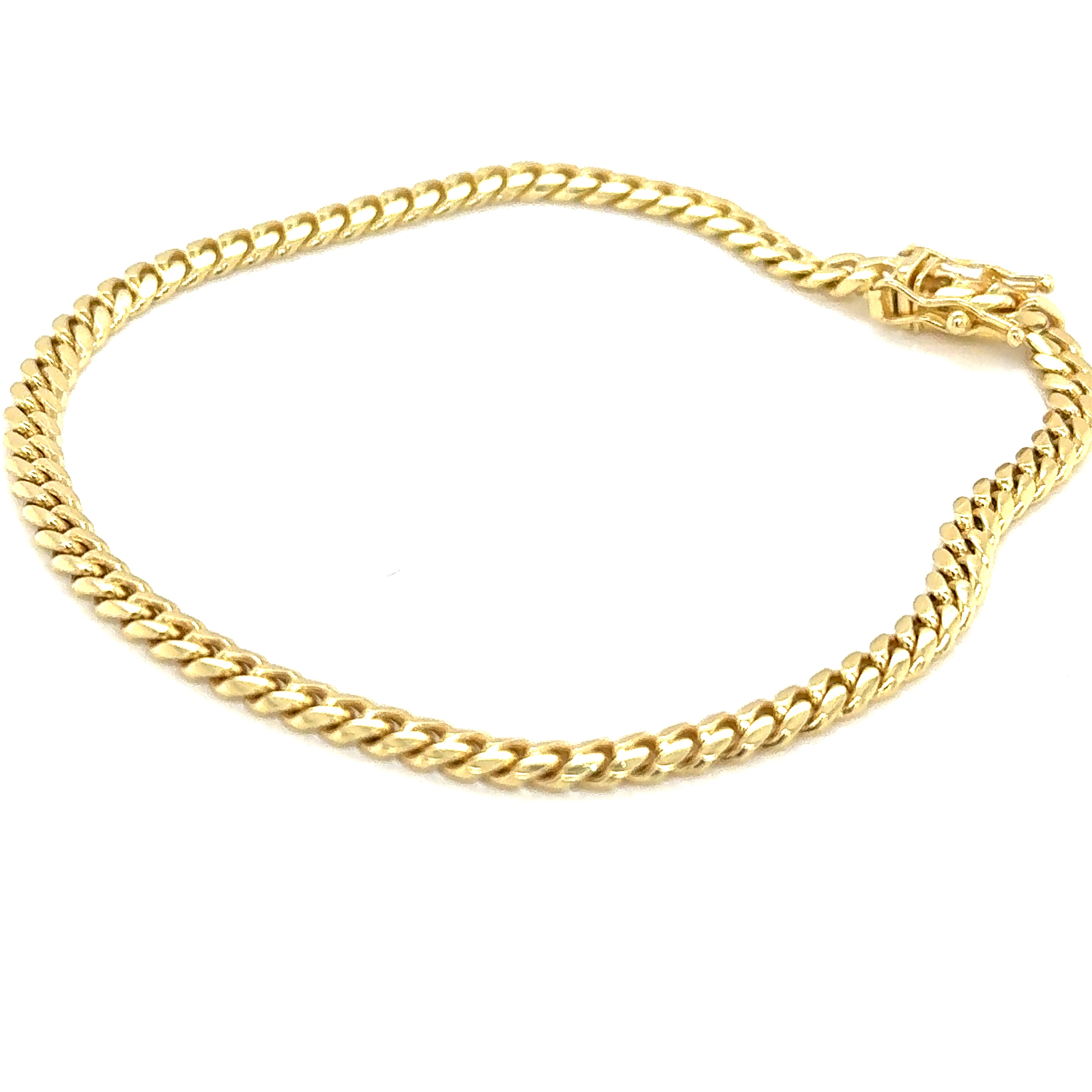 10k Solid Gold - 4mm Solid Cuban Bracelet