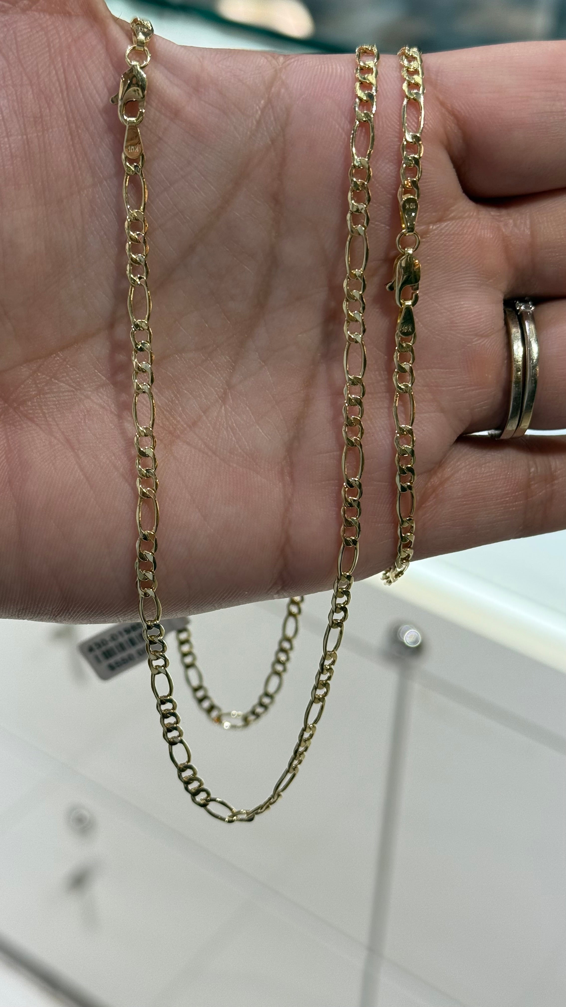 10k Gold - 3.5mm Figaro Chain