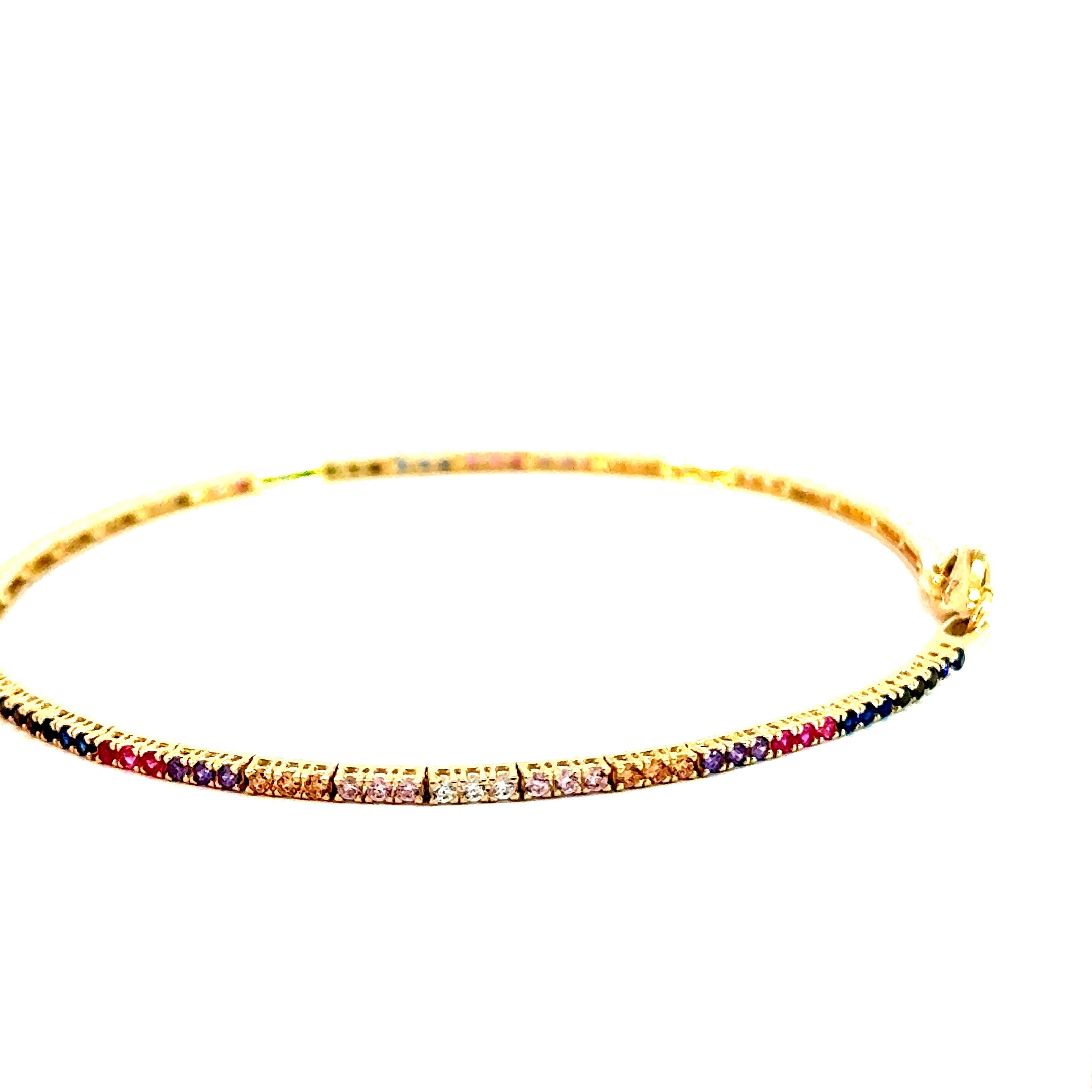 14k Gold - Multicolor Tennis Bracelet