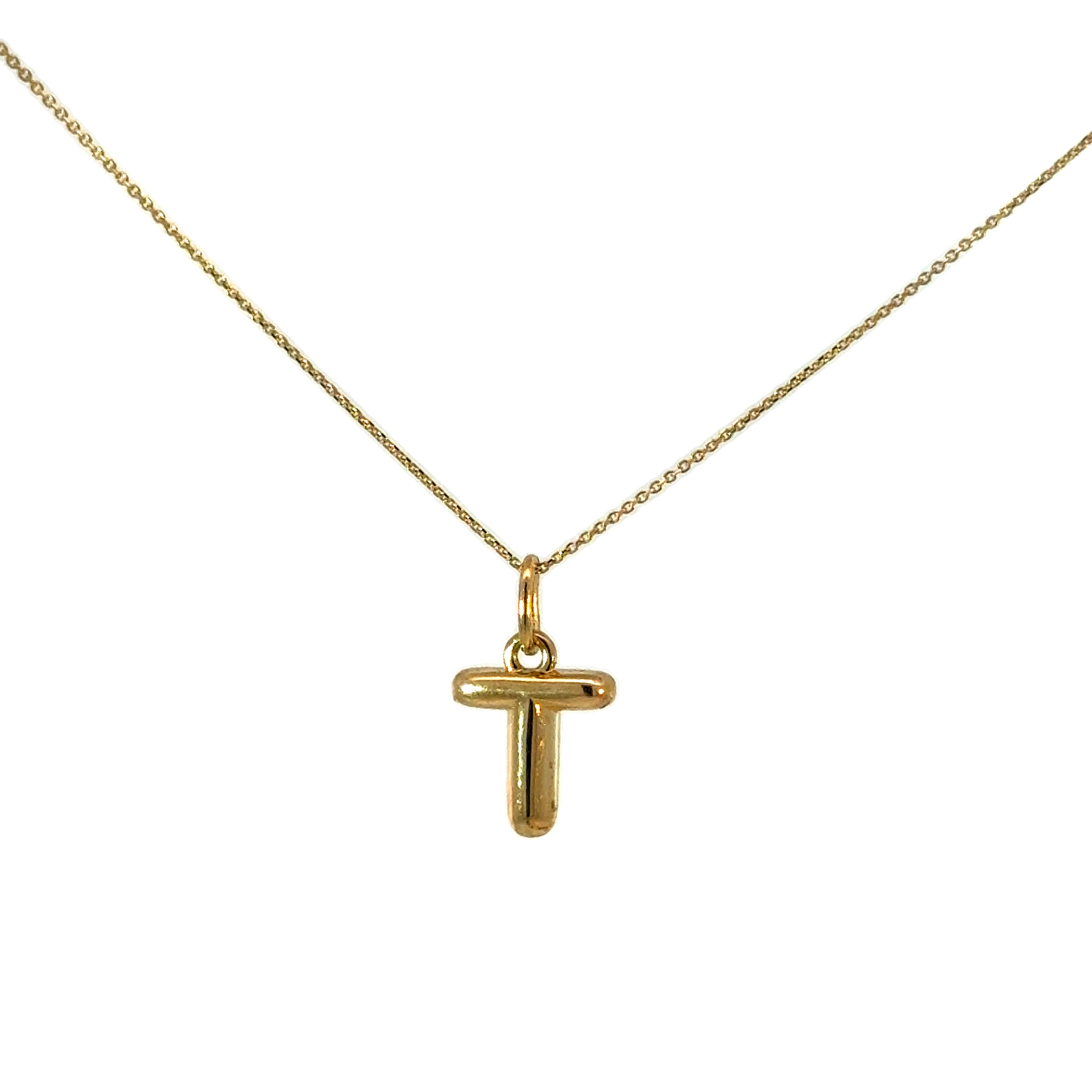 14k Gold - Bubble Initial Necklace