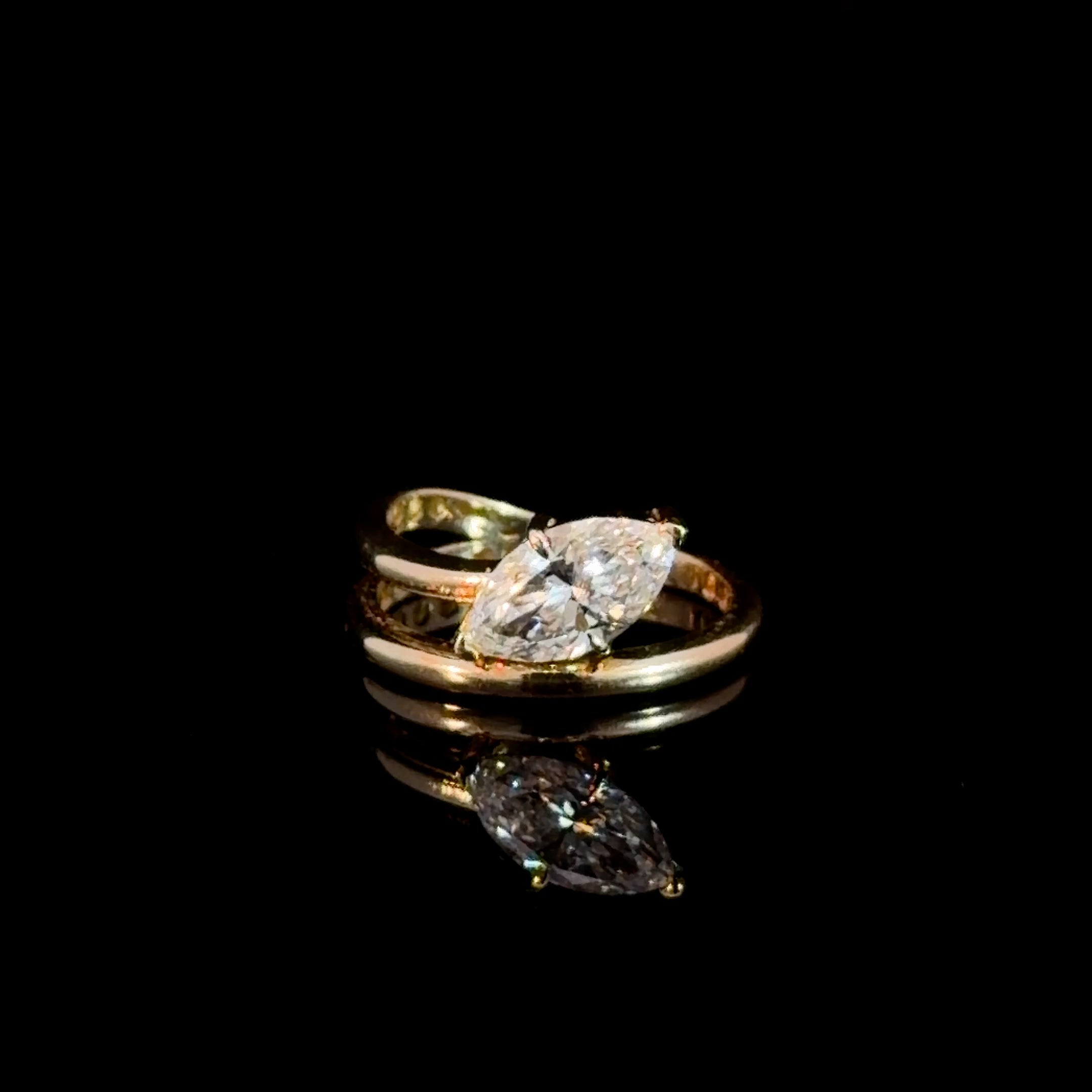 1.20CT Marquise Lab Diamond Ring