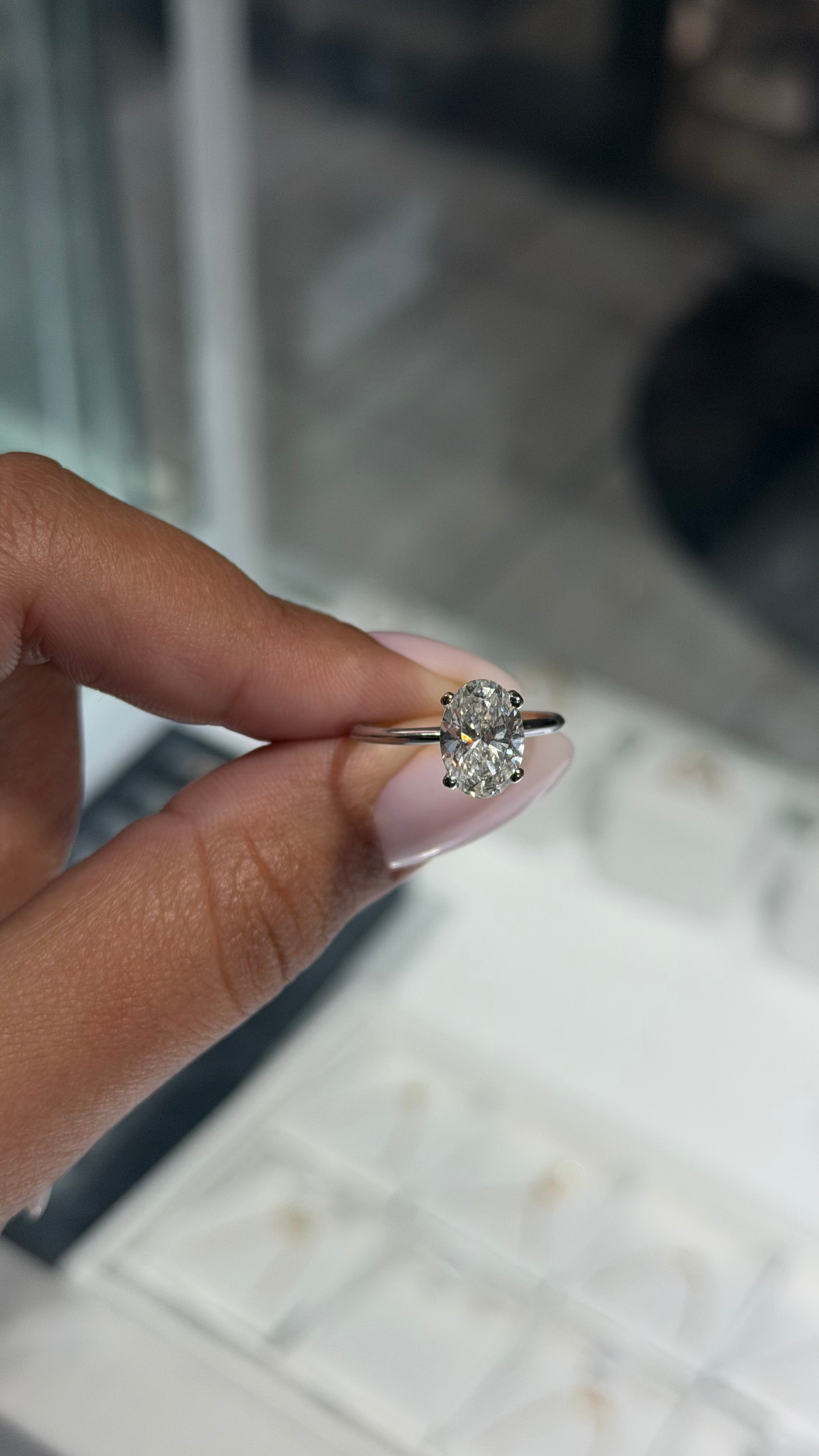 2.05ct Oval Lab-Grown Diamond Solitaire Ring