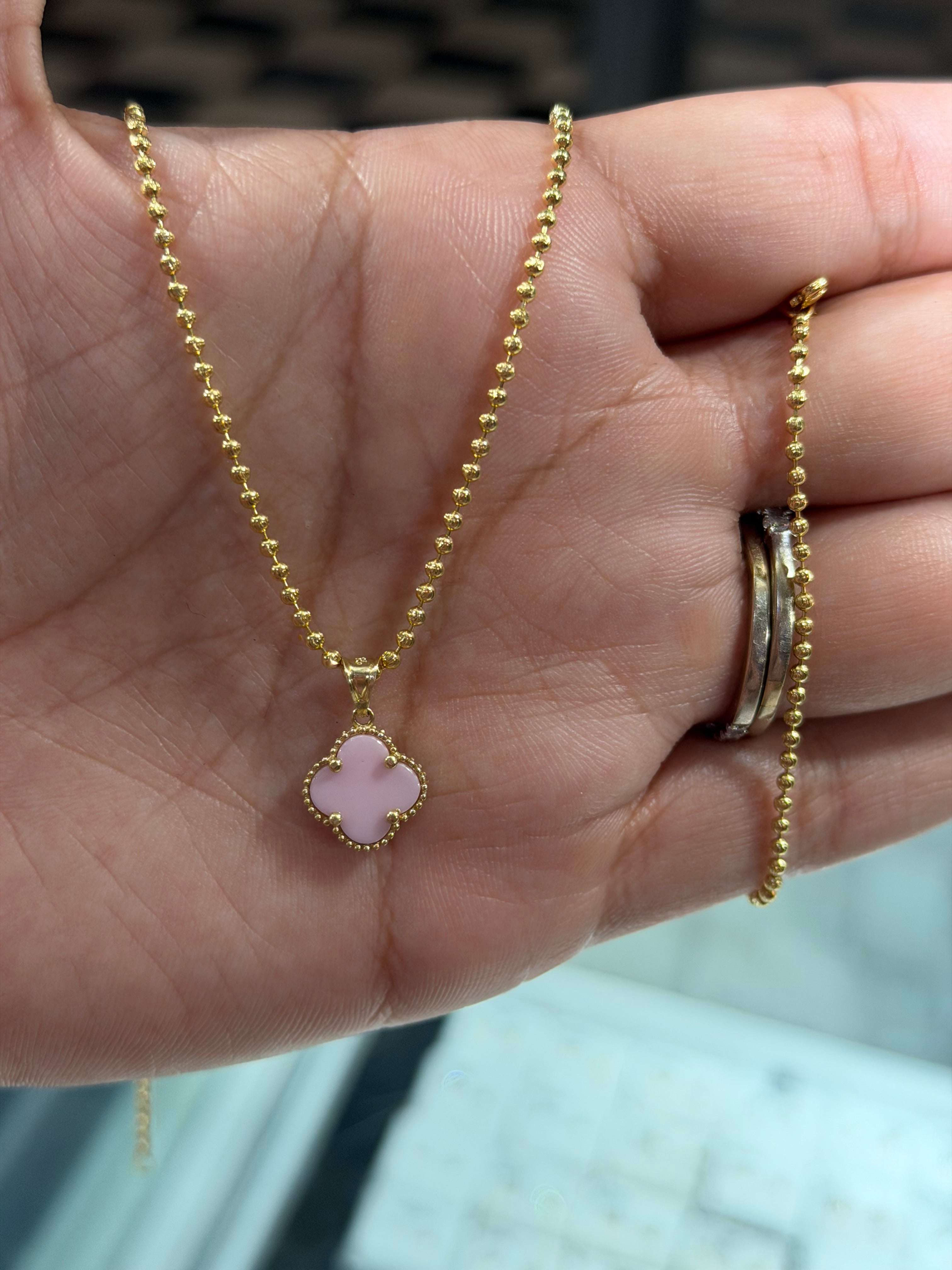 14k Gold Set - 1.8mm Mooncut Chain + Pendant