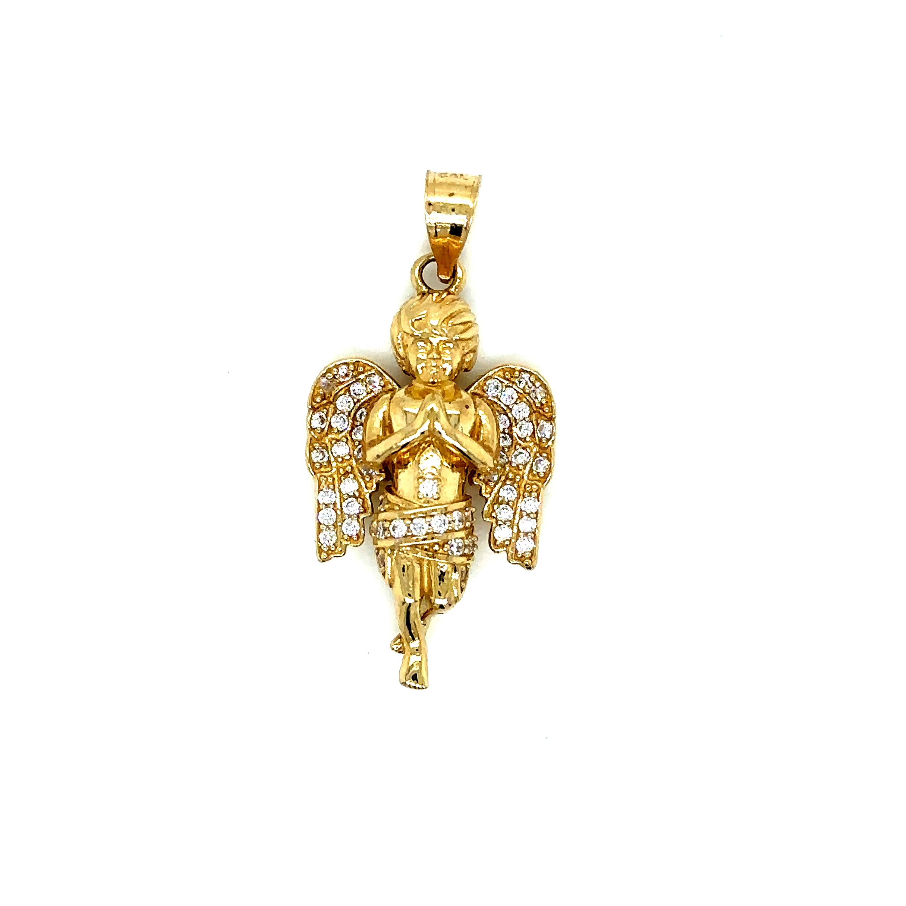 14k Gold - Angel Pendant