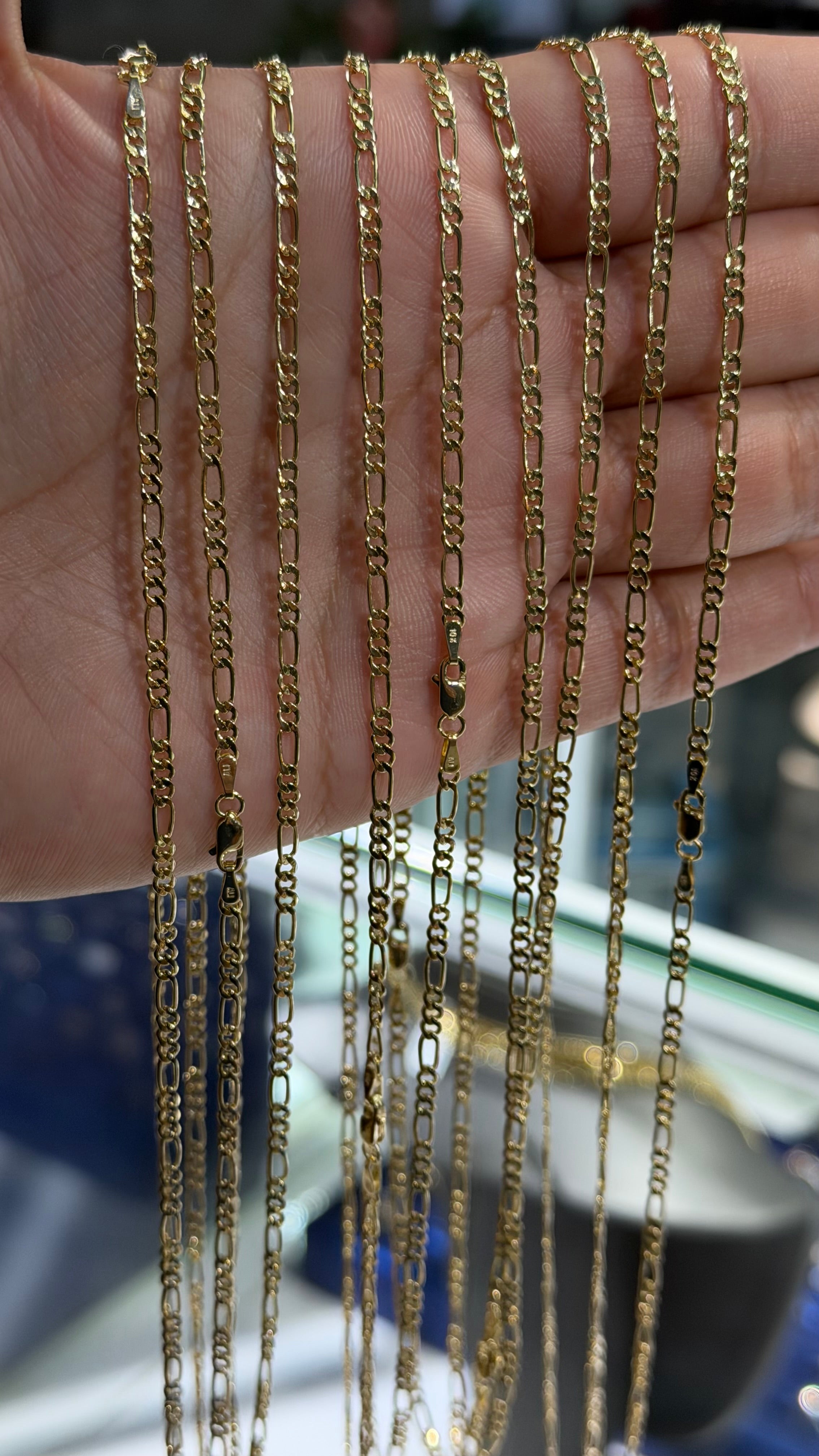 10k Gold - 2.6mm Figaro Chain
