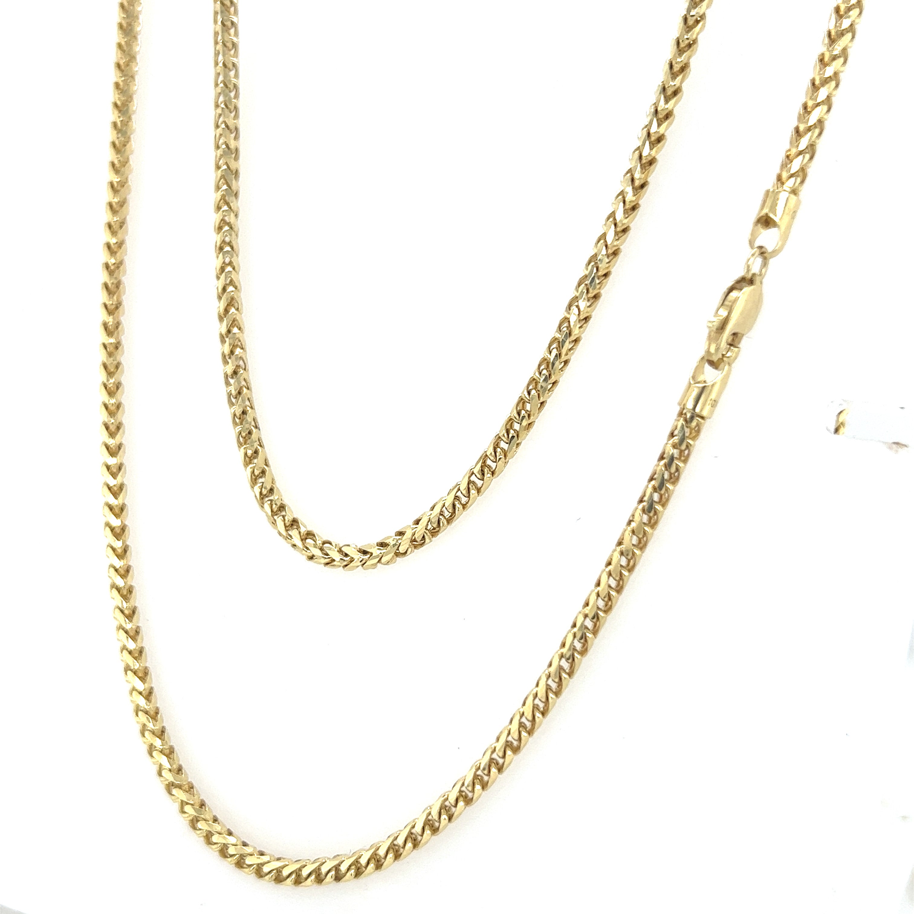 10k Solid Gold - 2.7mm Franco Chain