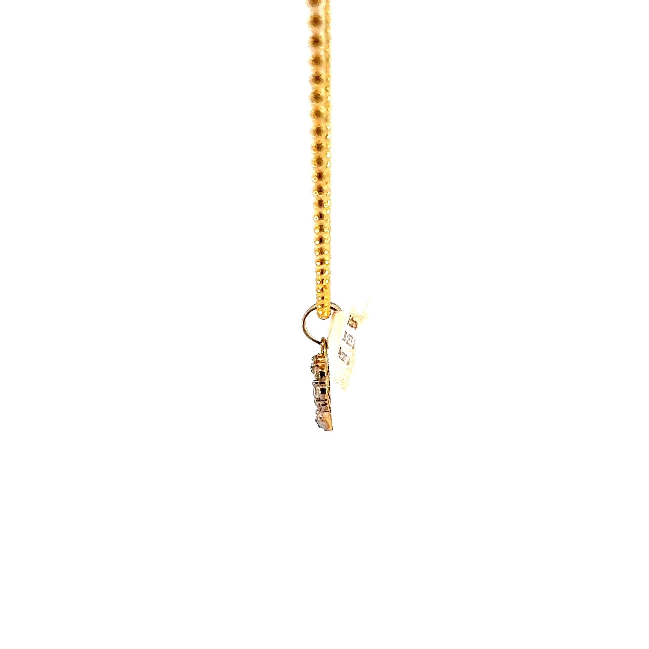 14k Gold Set - 1.8mm Solid Mooncut Chain + Pendant