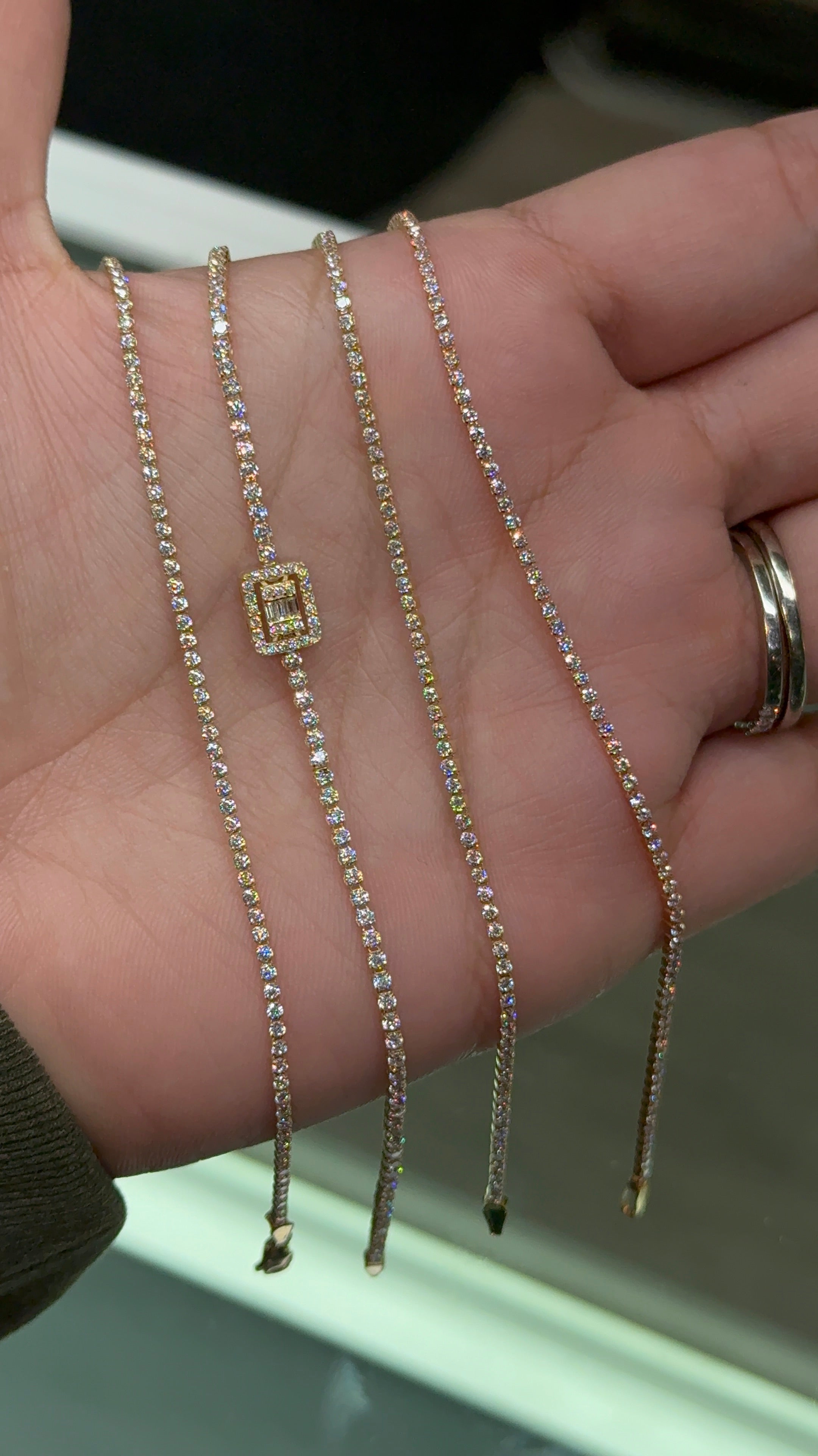 14k Gold - CZ Rose Gold Tennis Bracelet