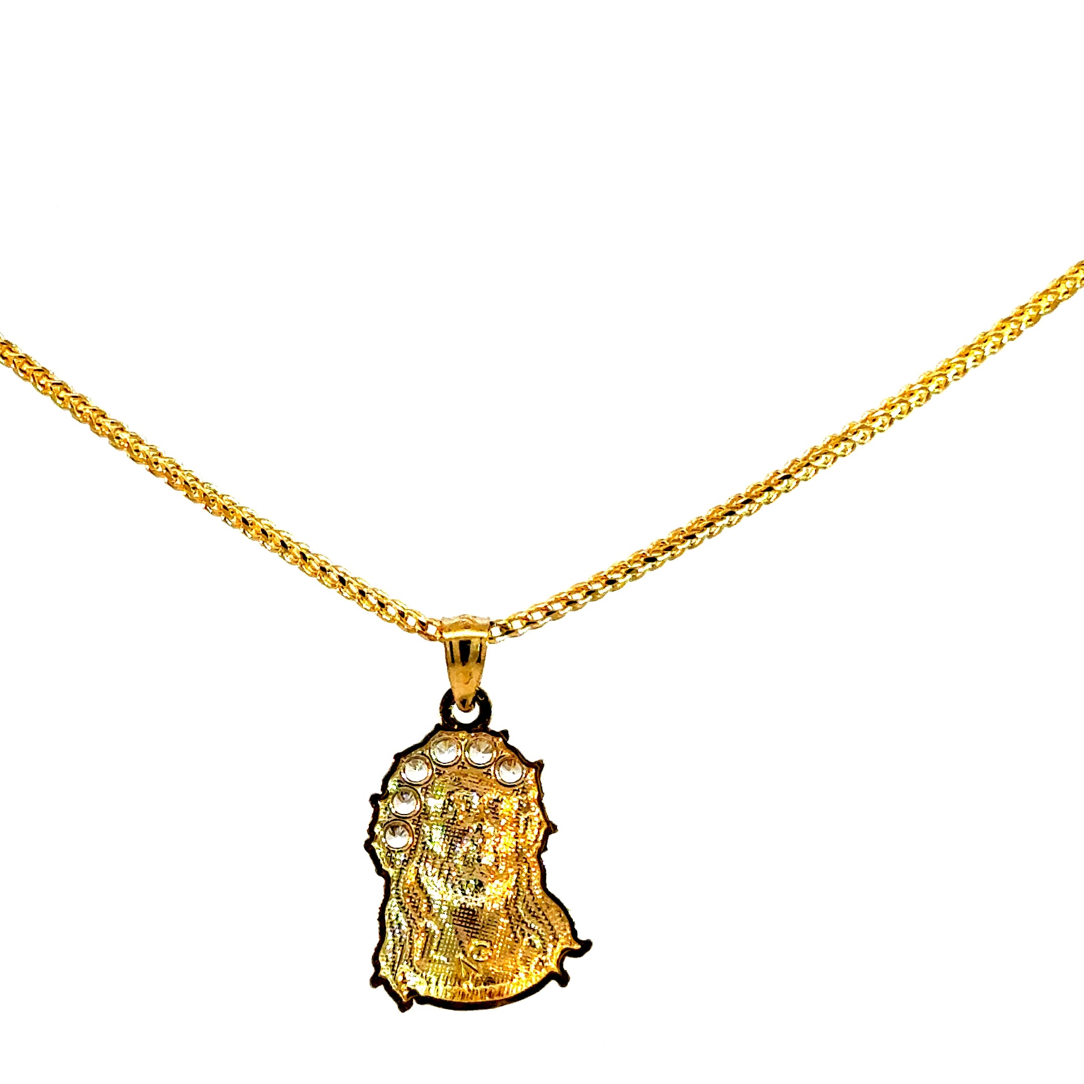10k Gold Set - 1.3mm Solid Franco Chain + Pendant
