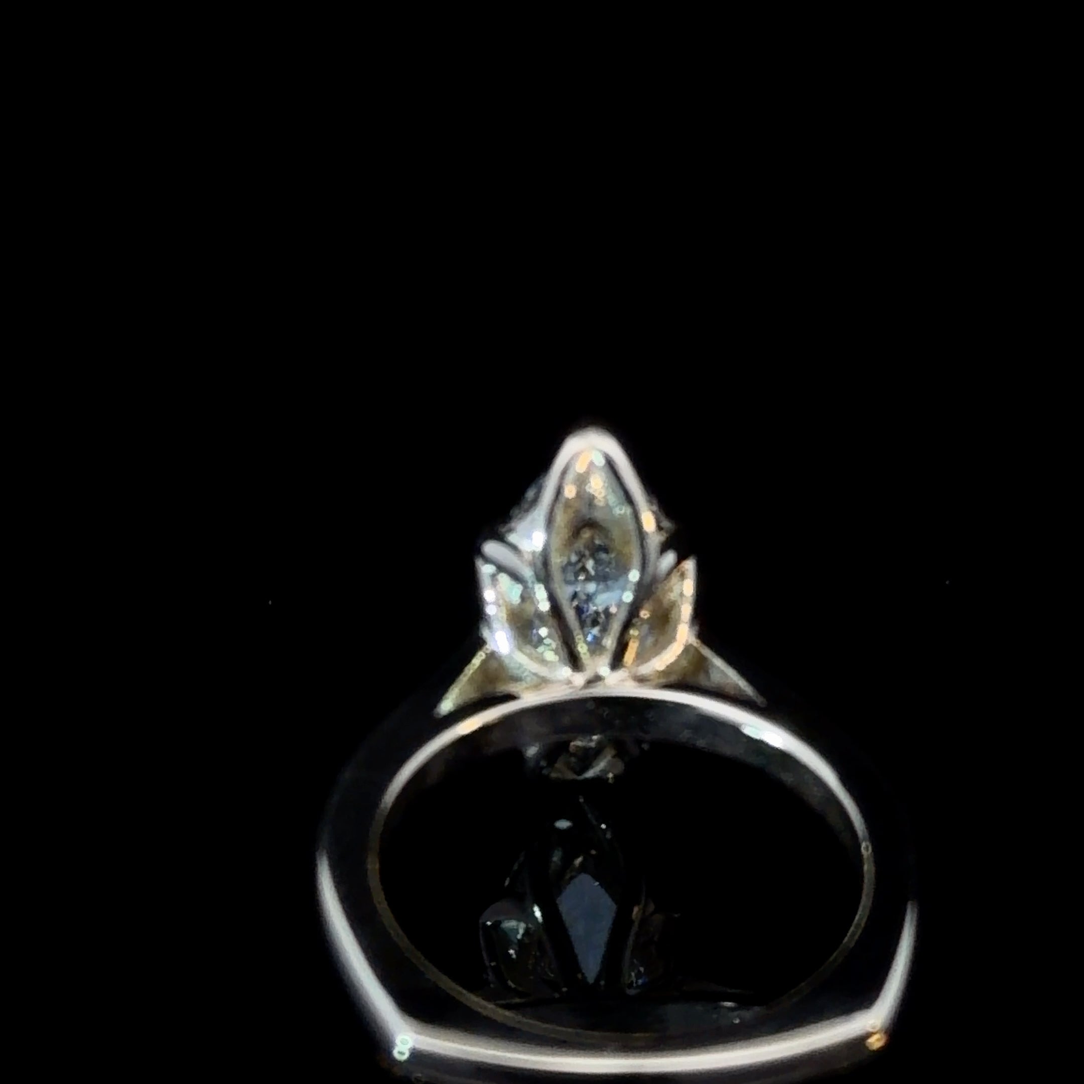 Marquise Cut Lab Grown Diamond Solitaire Engagement Ring | Double Claw Prongs | 14K White Gold