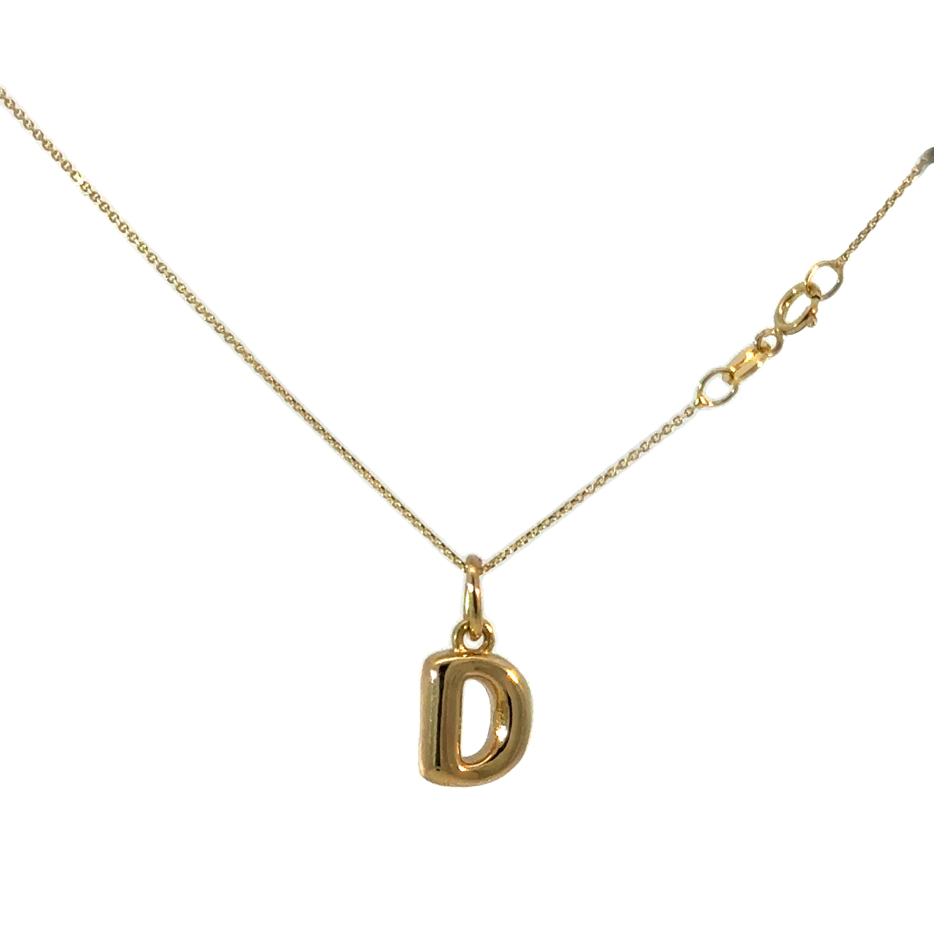 14k Gold - Bubble Initial Necklace