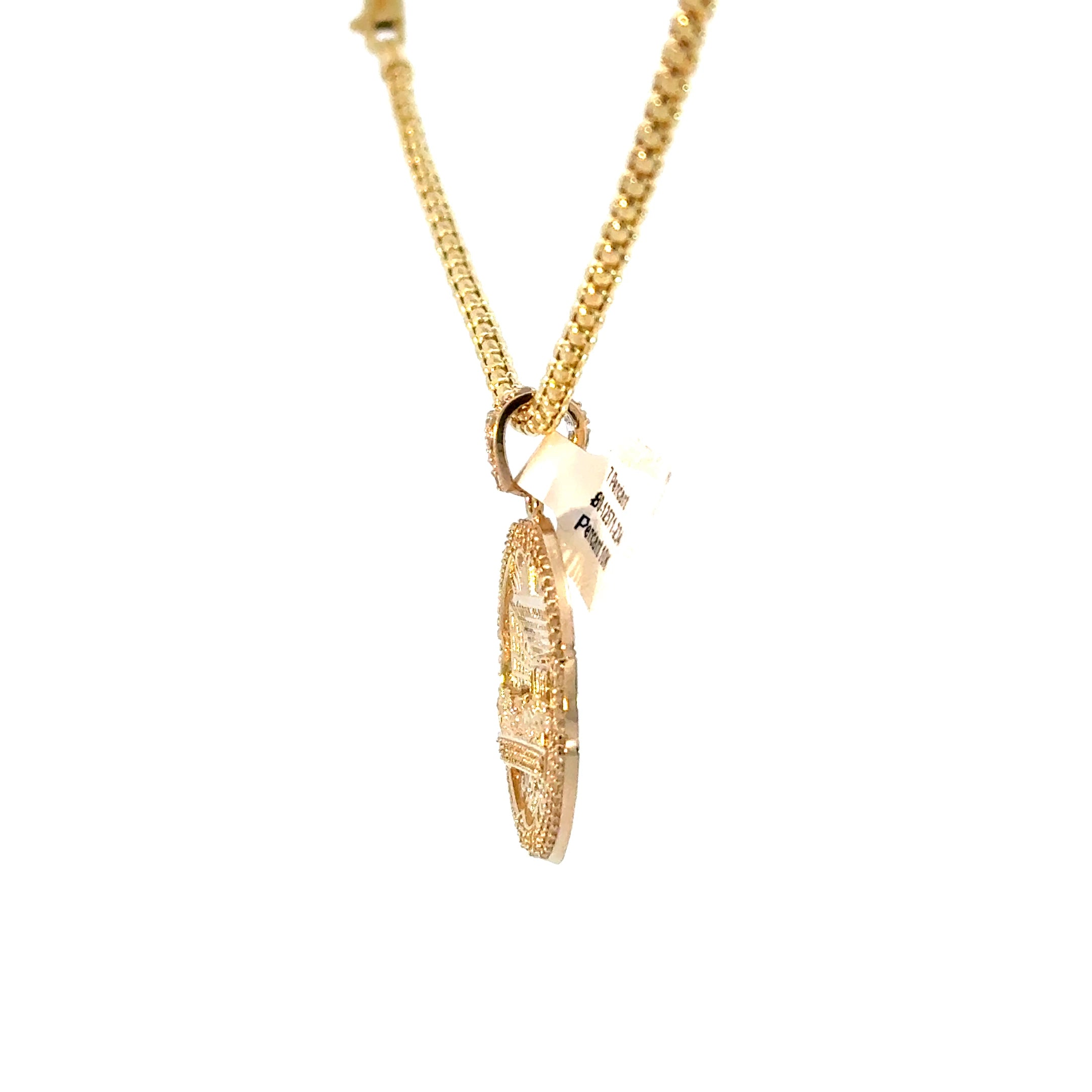 10k Gold Set - 2.5mm Round Box Chain + Pendant