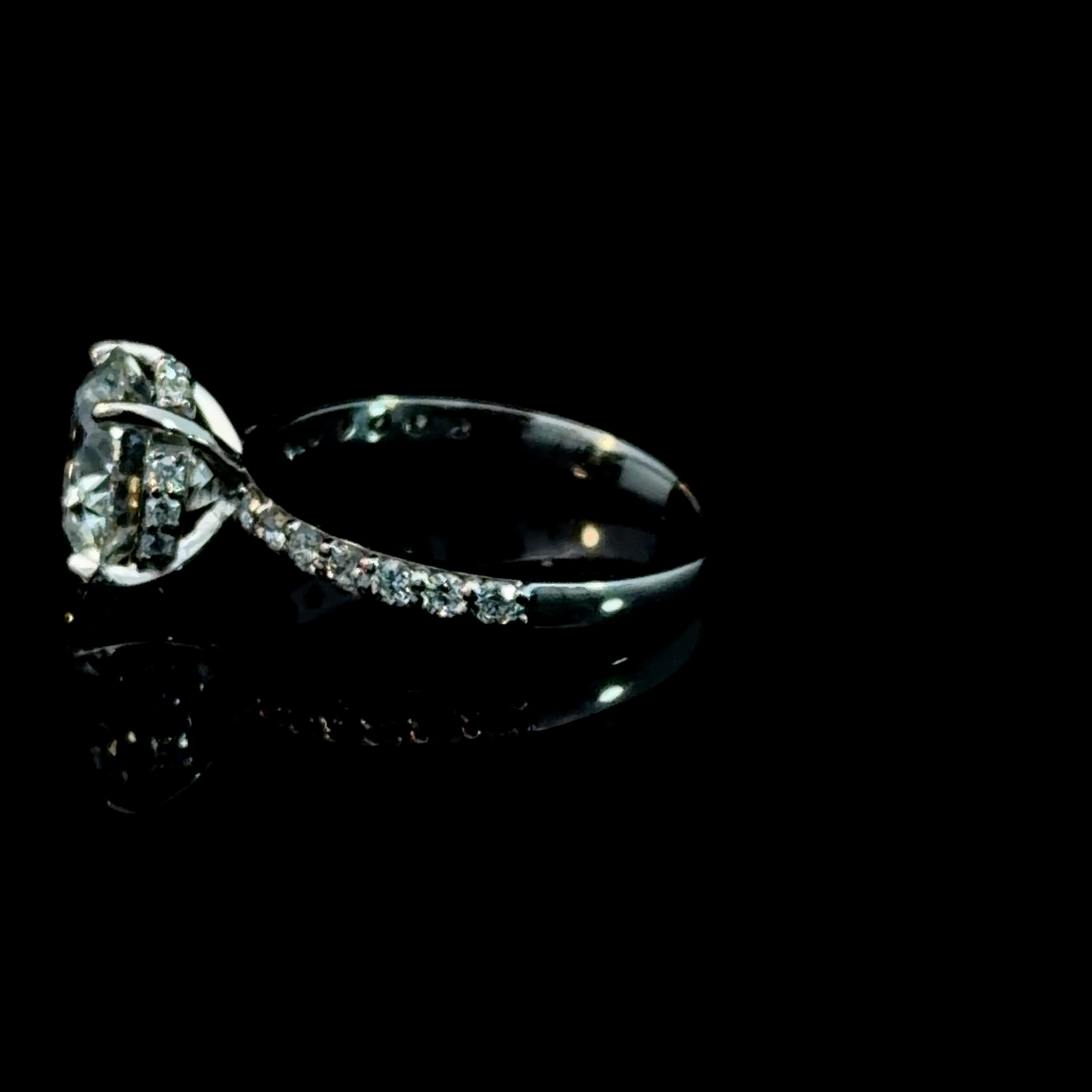 3.10ct Round Brilliant Lab Grown Diamond Ring | E/VS2 | Ideal Cut | IGI Certified