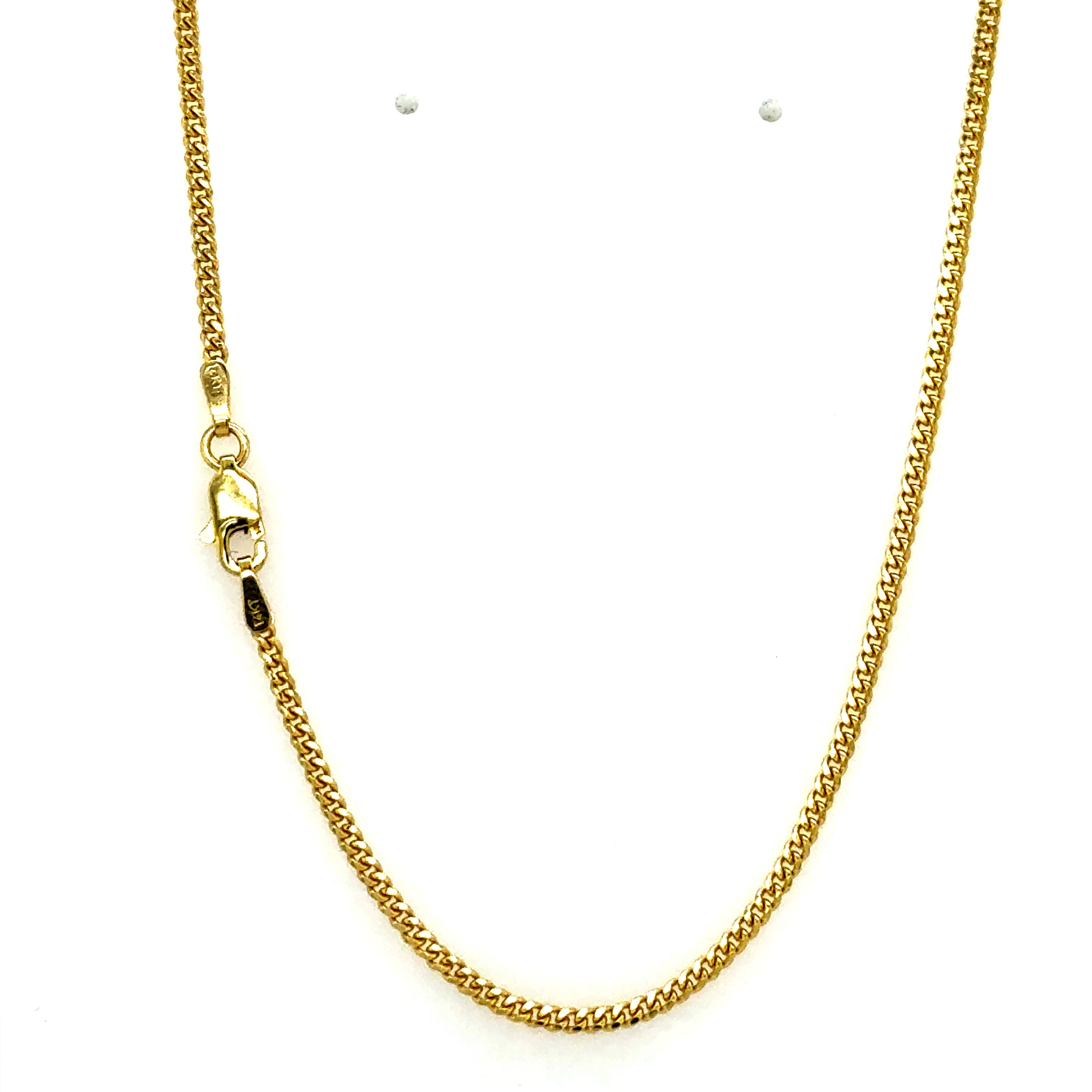 14k Solid Gold - 1.8mm Cuban Chain