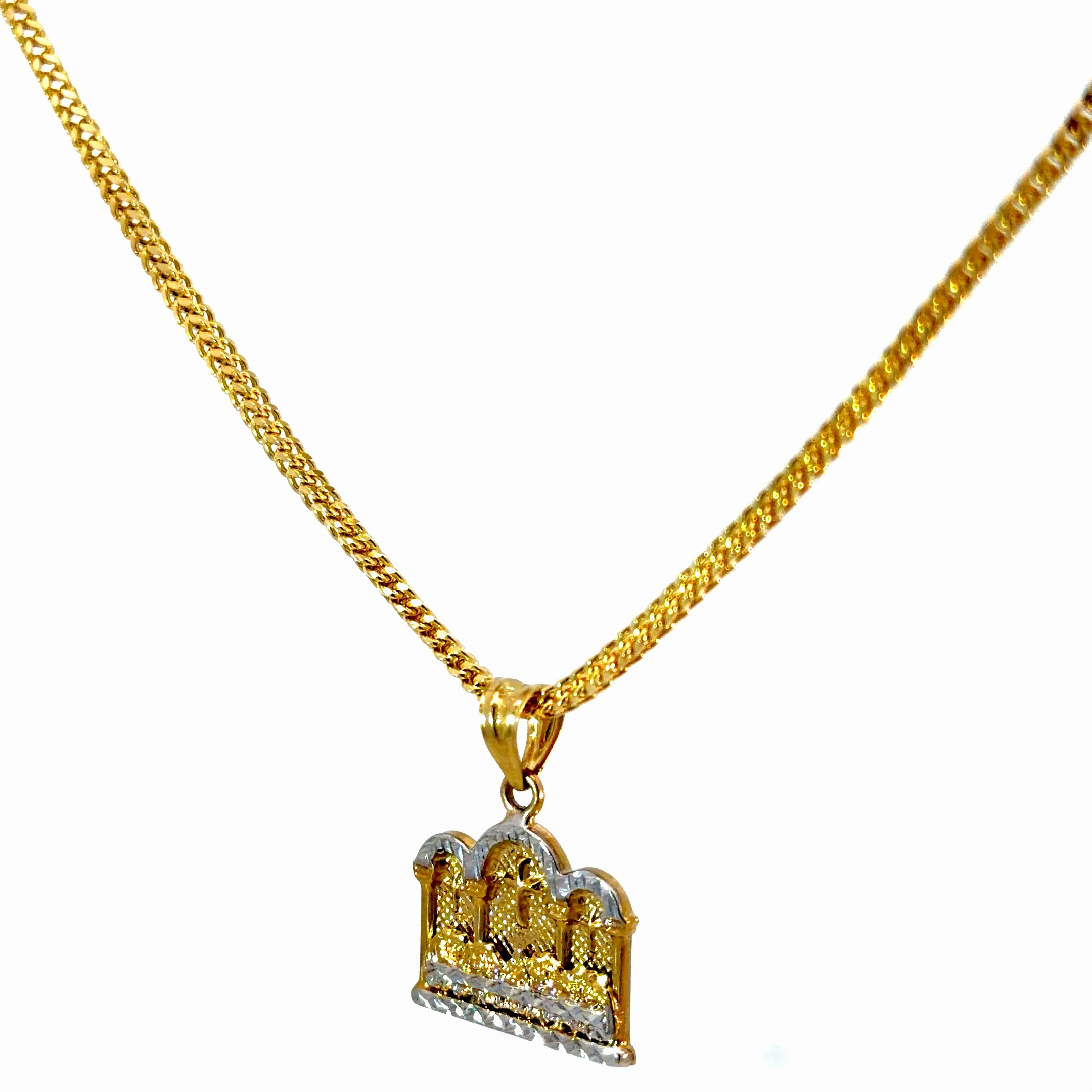 10k Gold Set - 2.2mm Franco Chain + Pendant