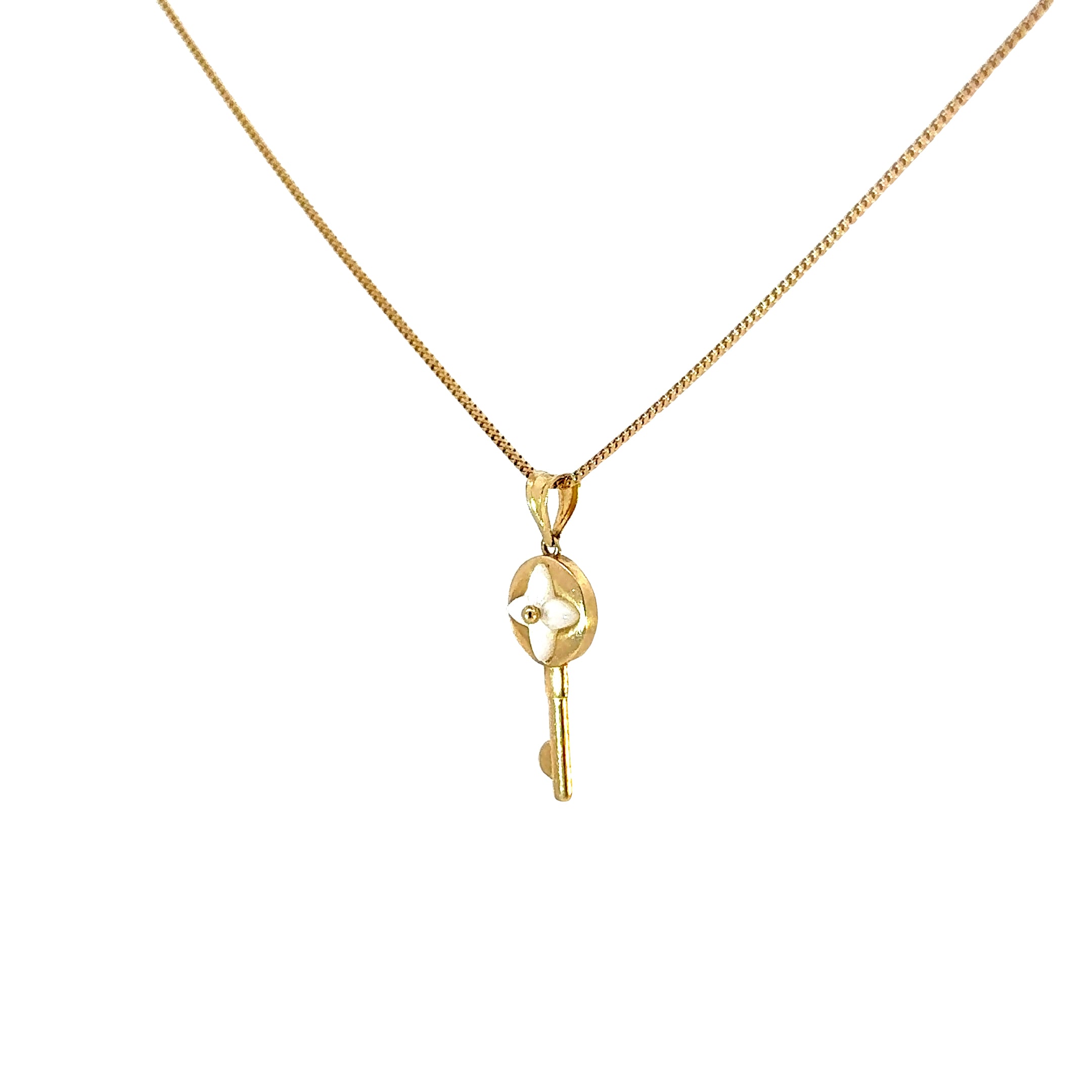 Gold Set - 10k Solid 1mm Franco Chain + 14k Gold Pendant