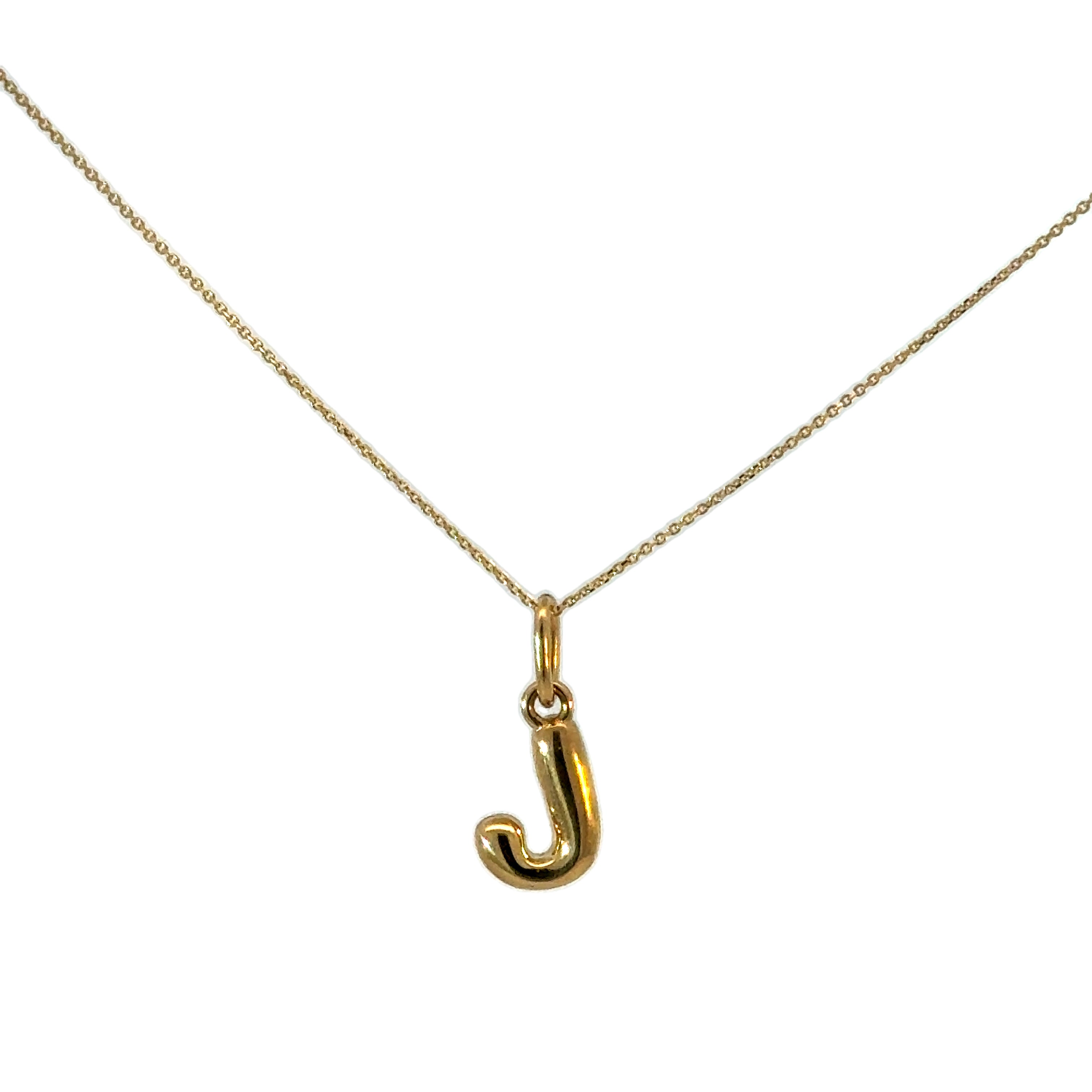 14k Gold - Bubble Initial Necklace