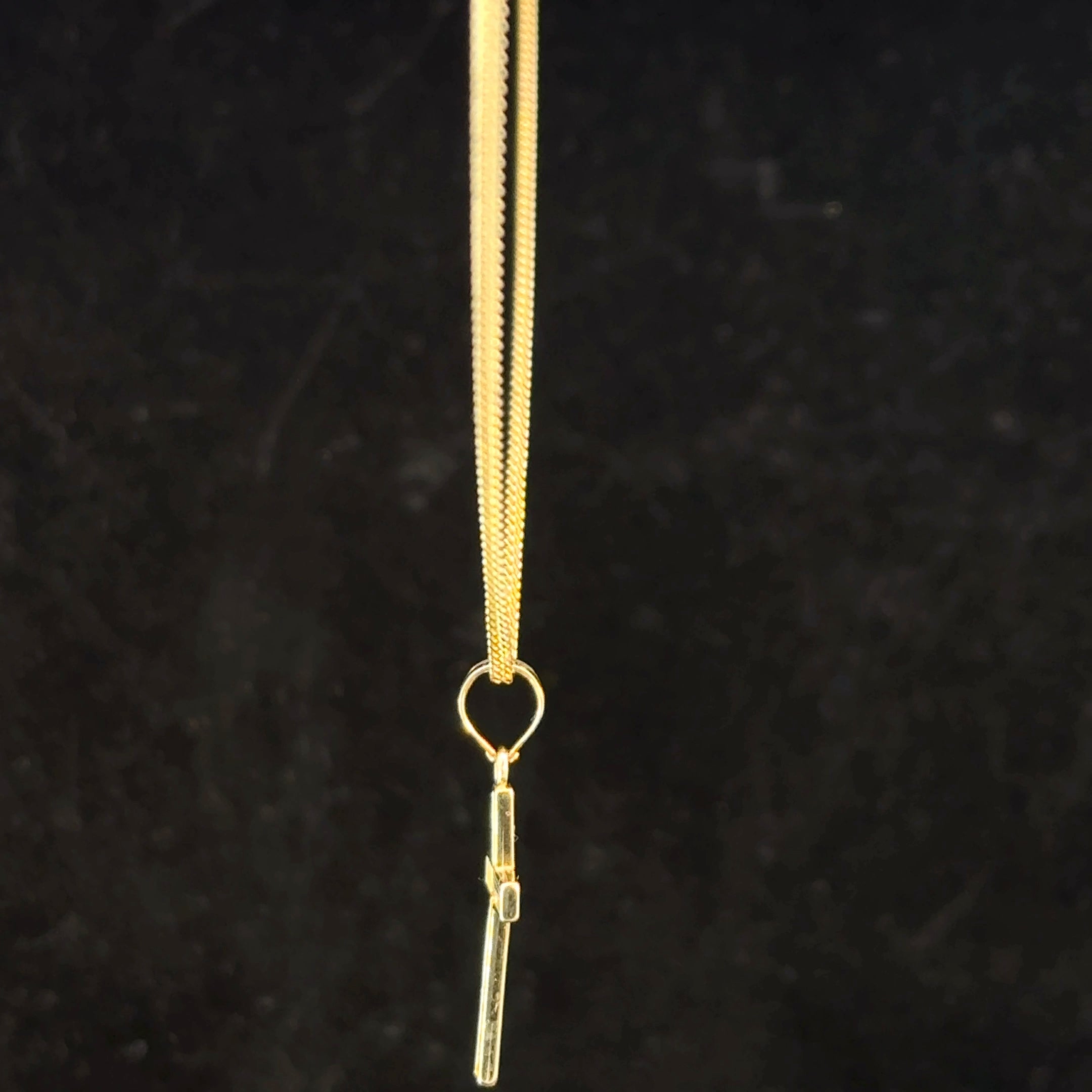 14k Gold Set - 1.2mm Solid Cuban Chain + Pendant