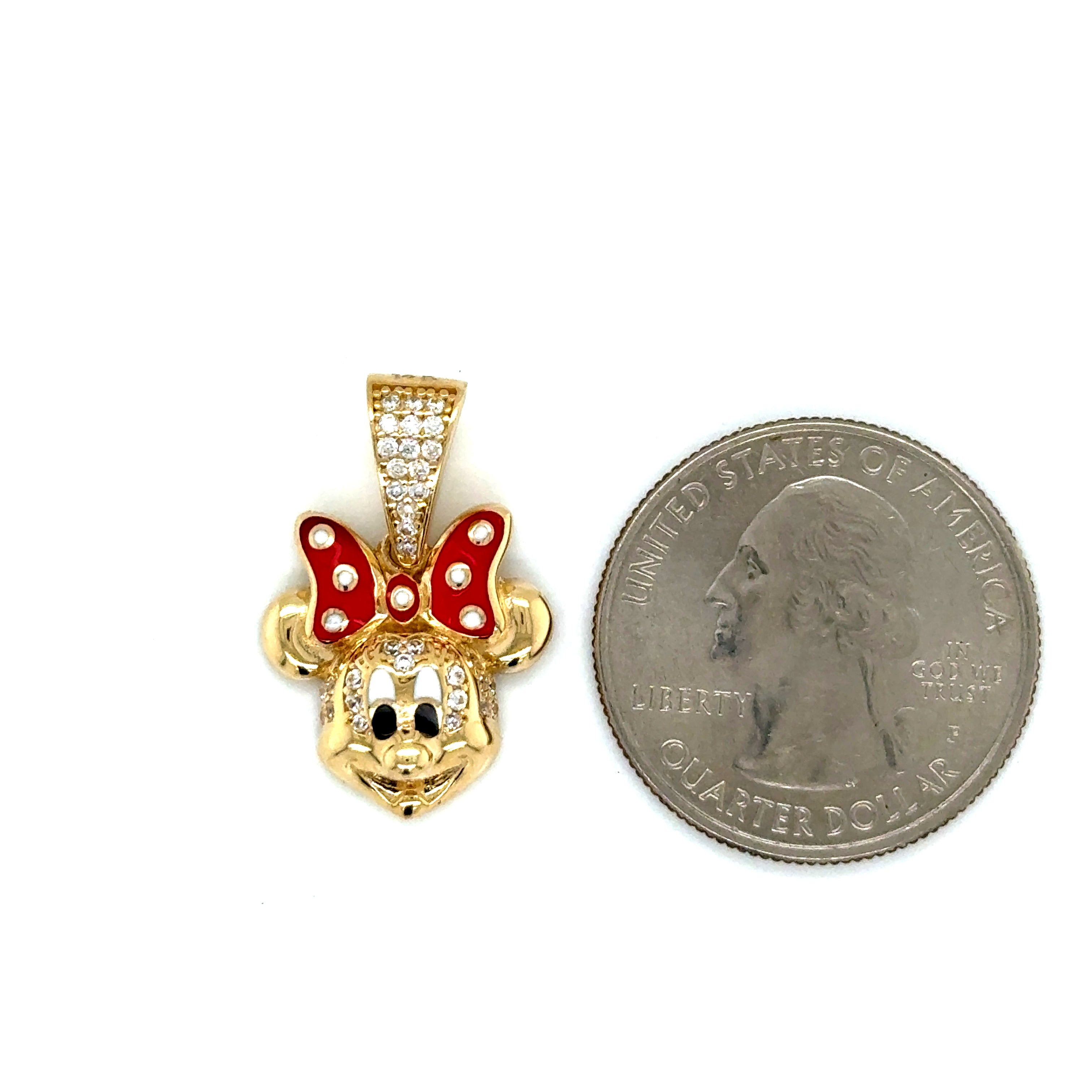 14k Gold - Minnie Pendant