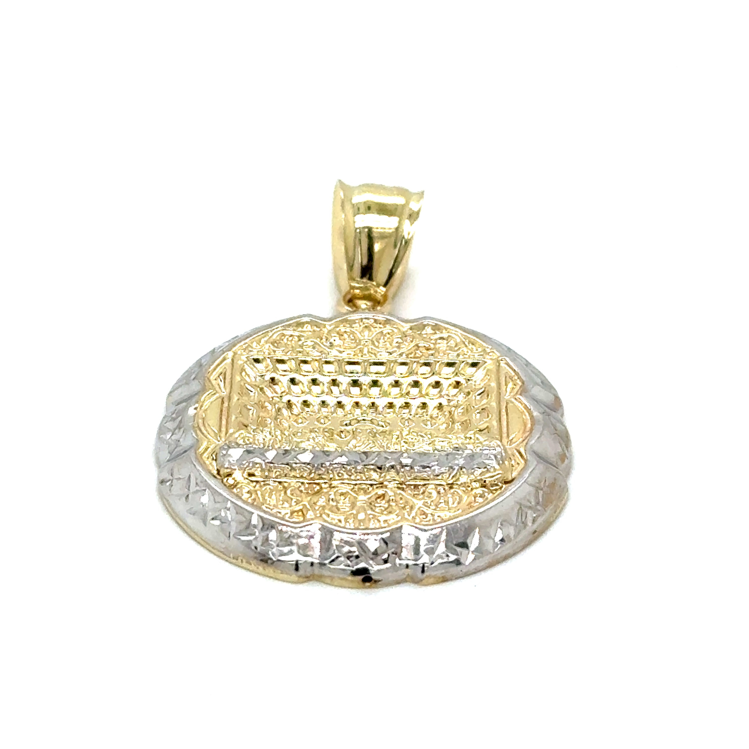 10k Gold - 2-tone Santa Cena Pendant