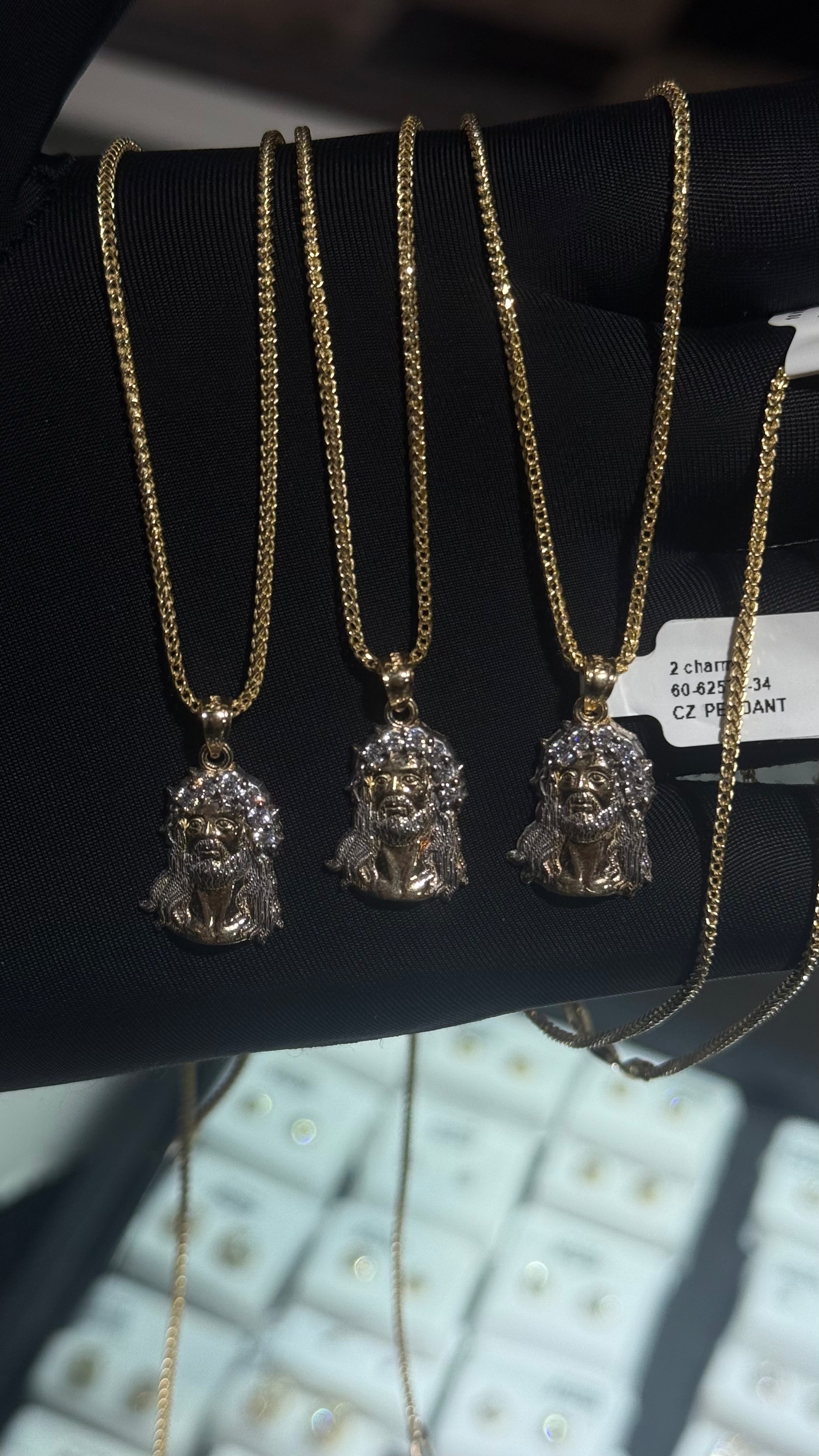 10k Gold Set - 1.3mm Solid Franco Chain + Pendant