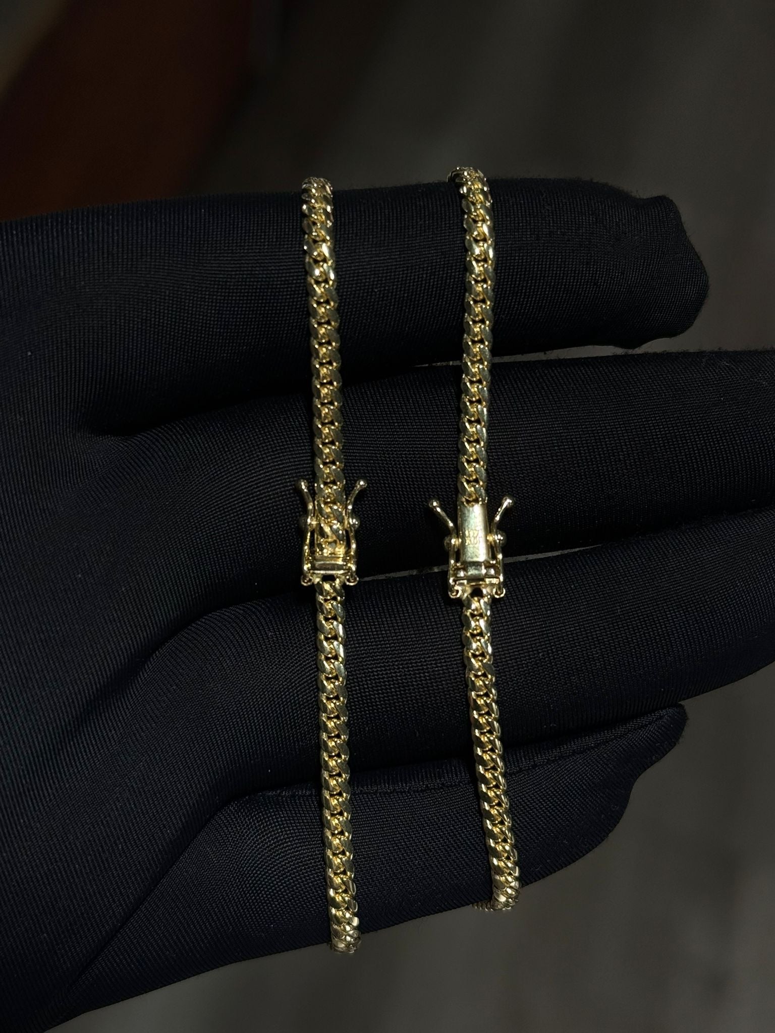 10k Solid Gold - 3.2mm Solid Cuban Bracelet