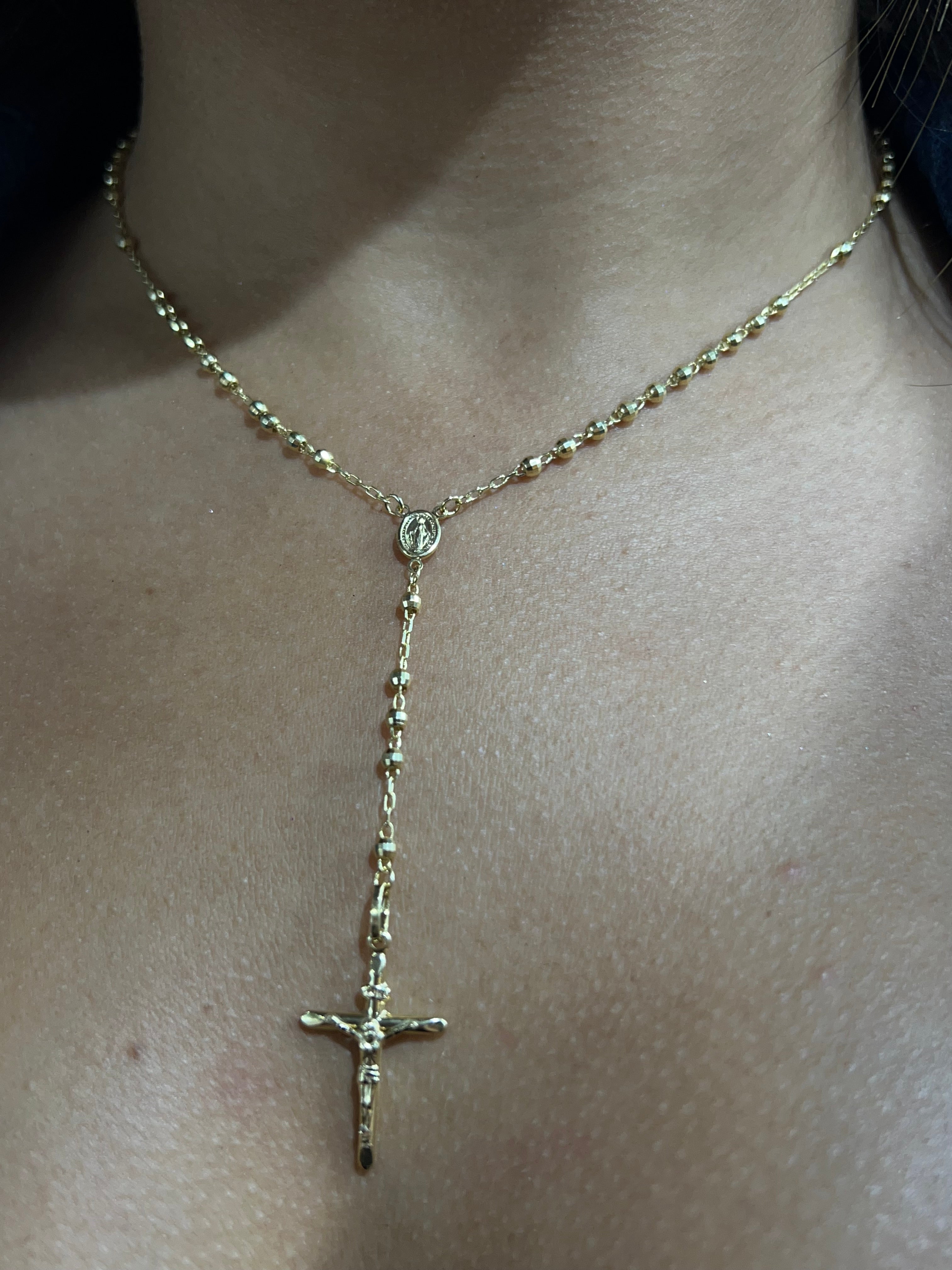 10k Gold - 3mm Rosary