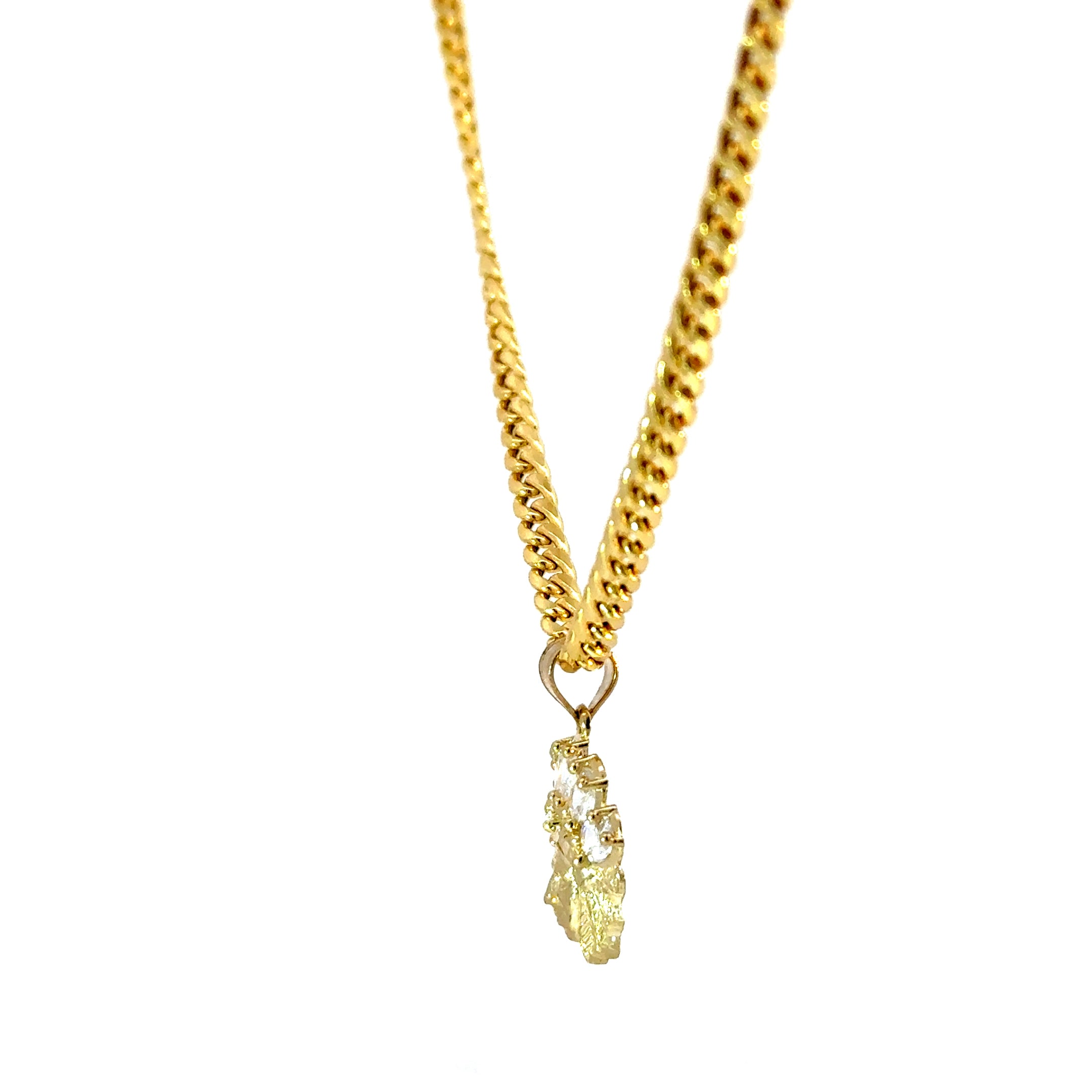 10k Gold Set - 3.5mm Cuban Chain + Pendant