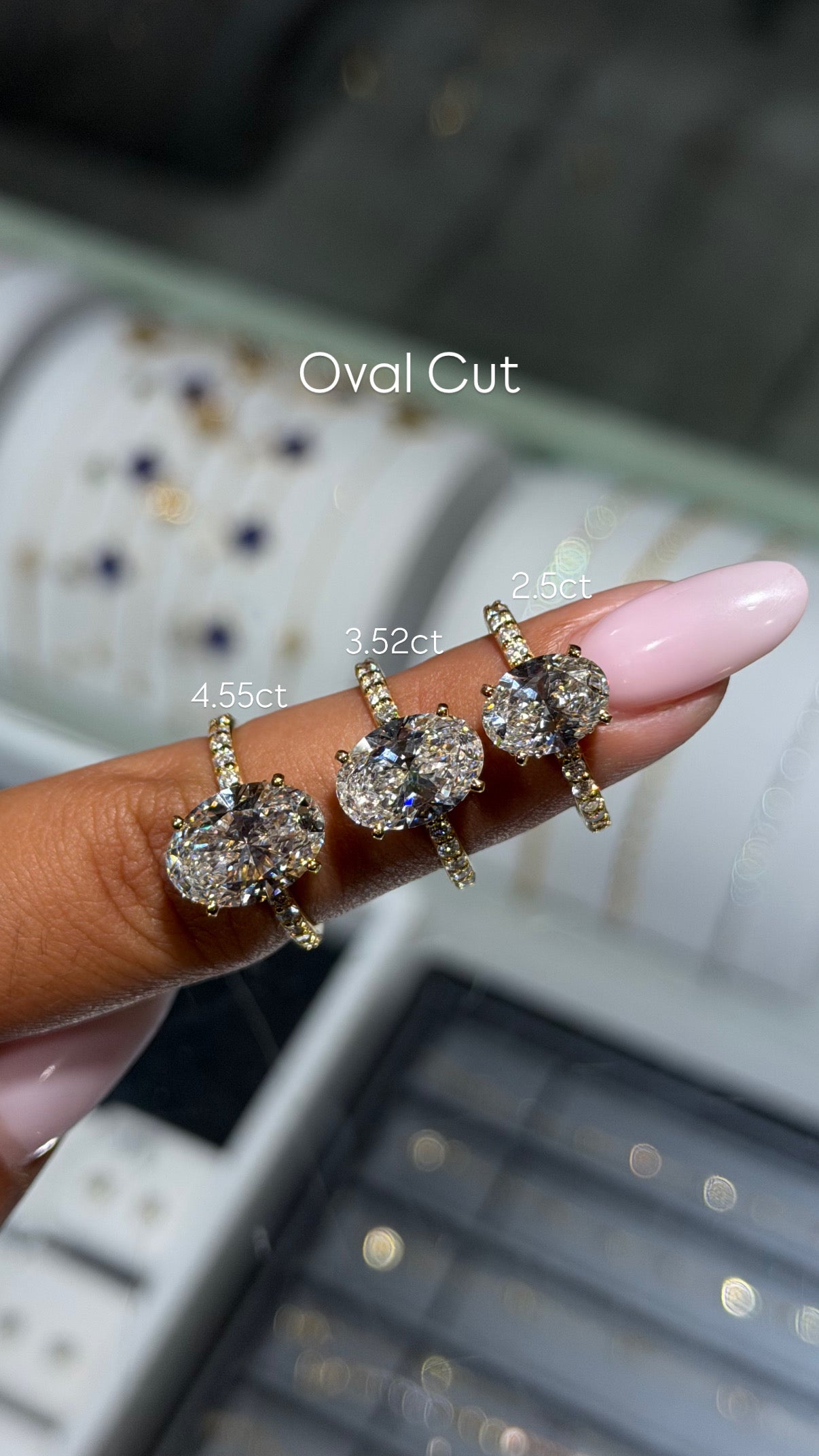 2.04ct Oval Brilliant Lab Diamond Pavé Ring