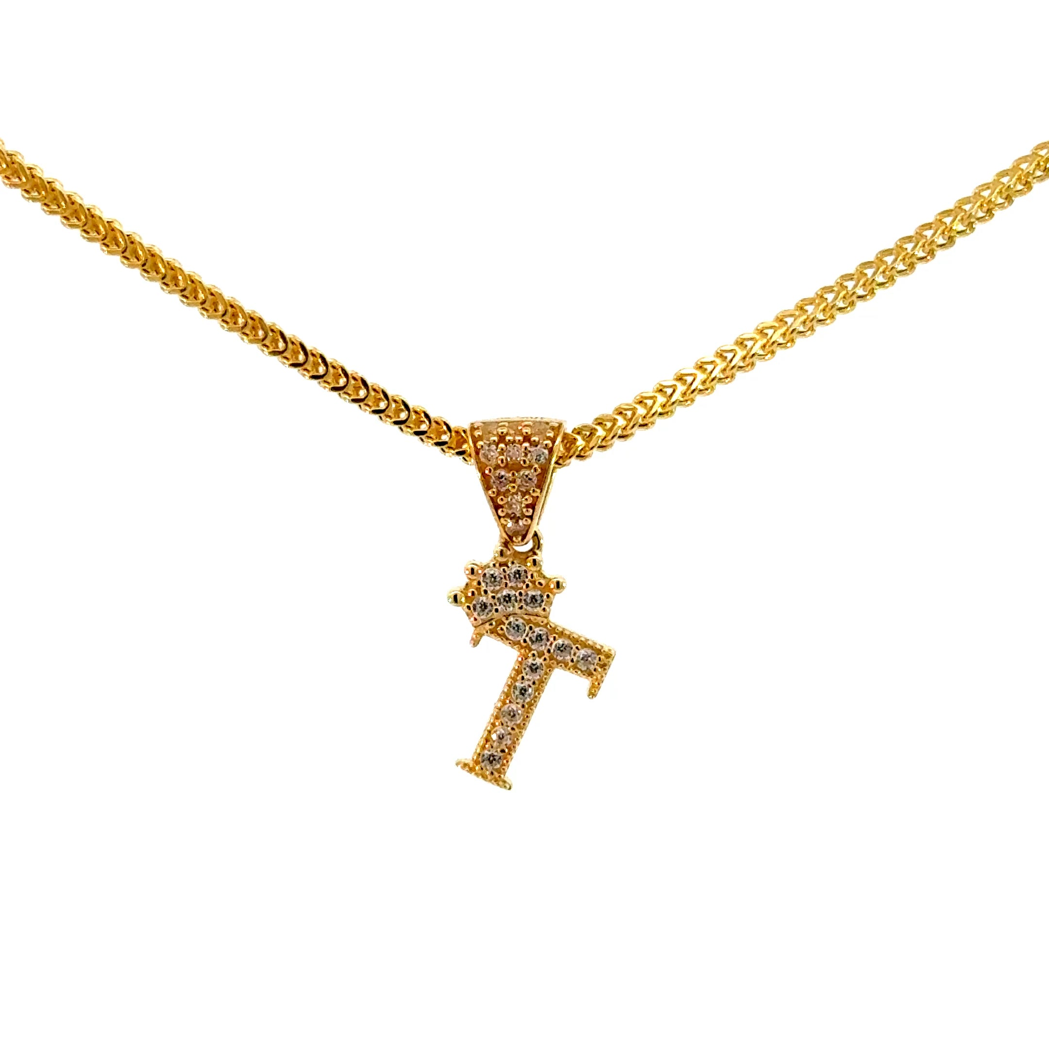 10k Gold Set - 1.8mm Franco Chain + Initial pendant