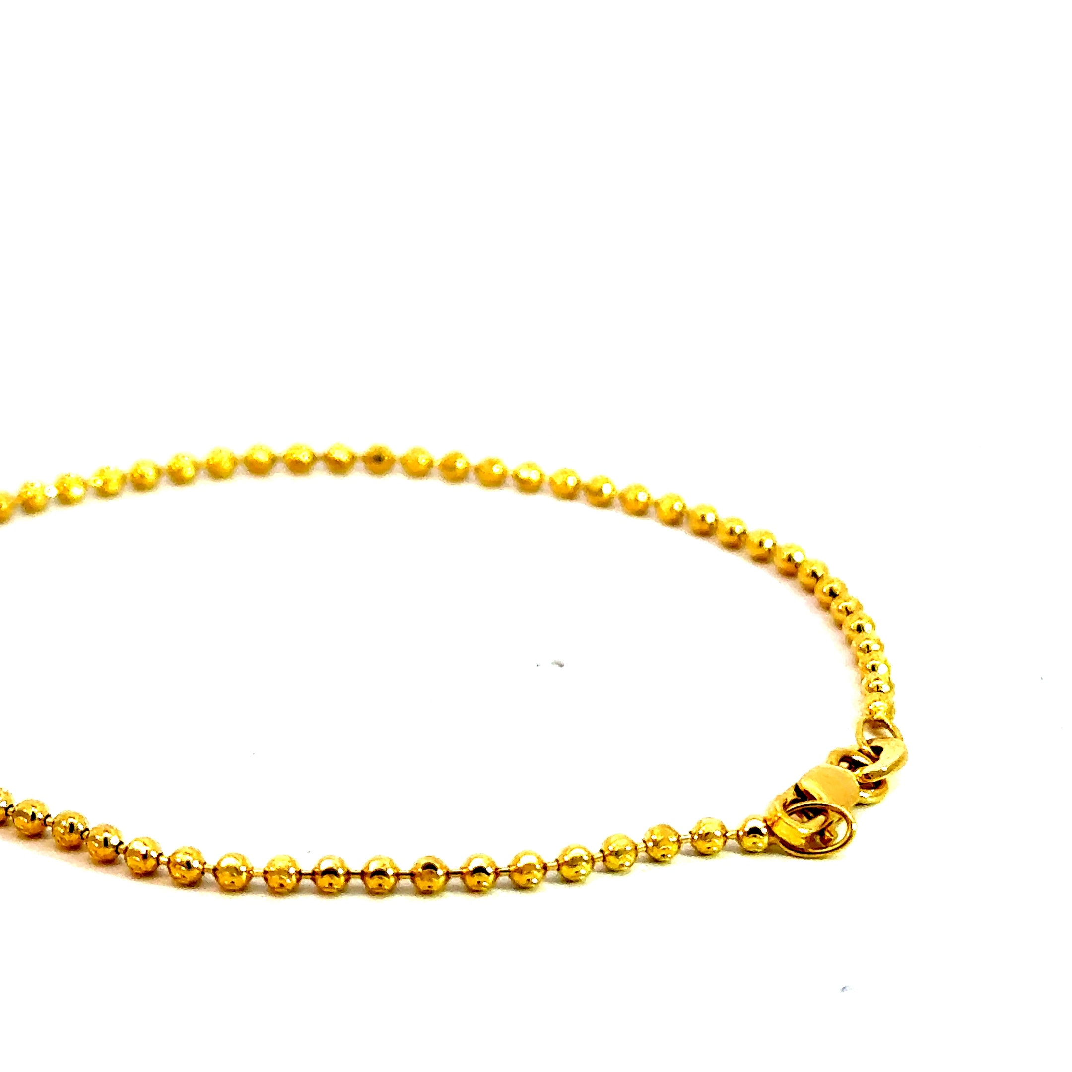 14k Solid Gold - 1.8mm Solid Mooncut Bracelet