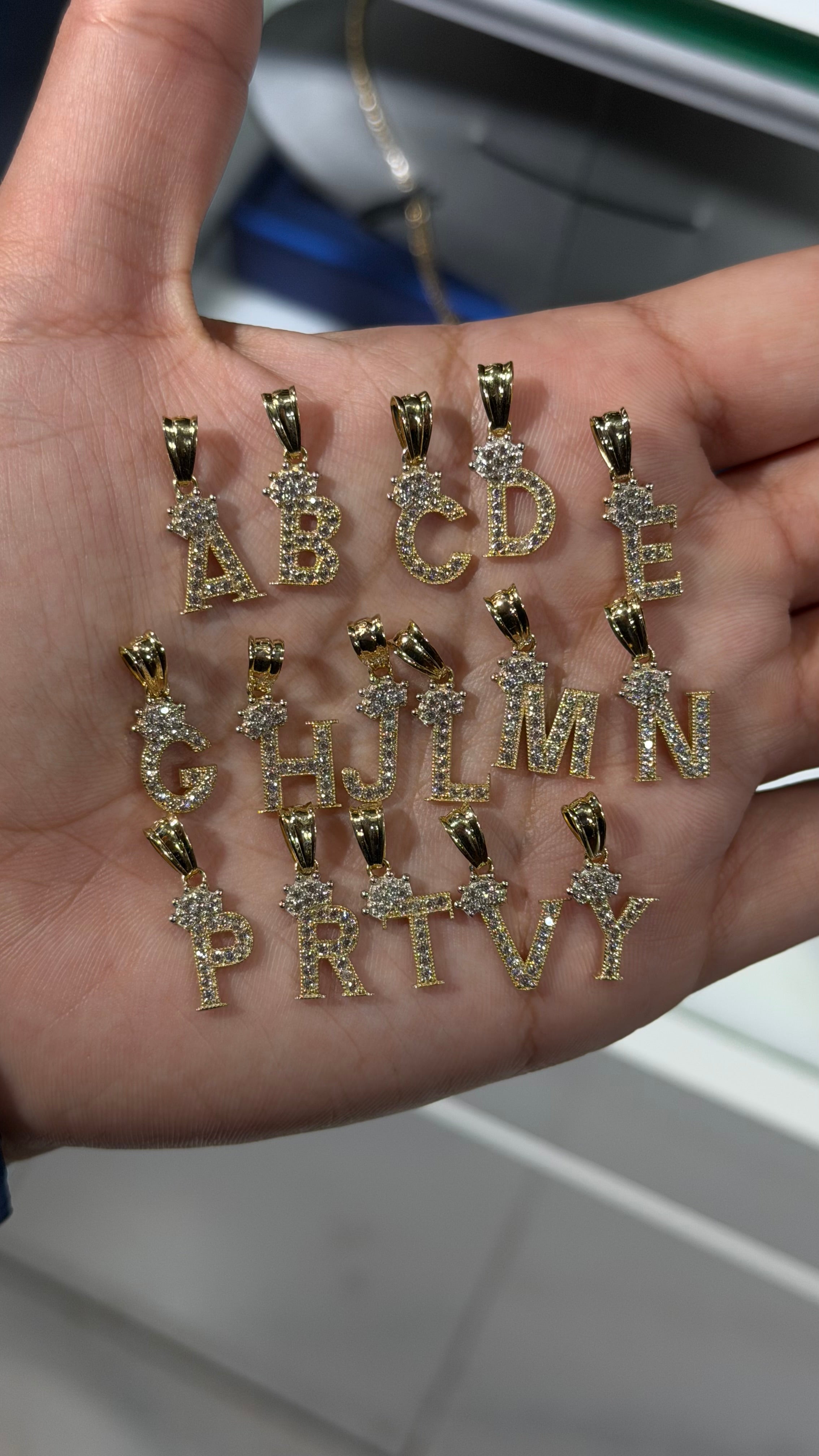 10k Gold - Crown Initials