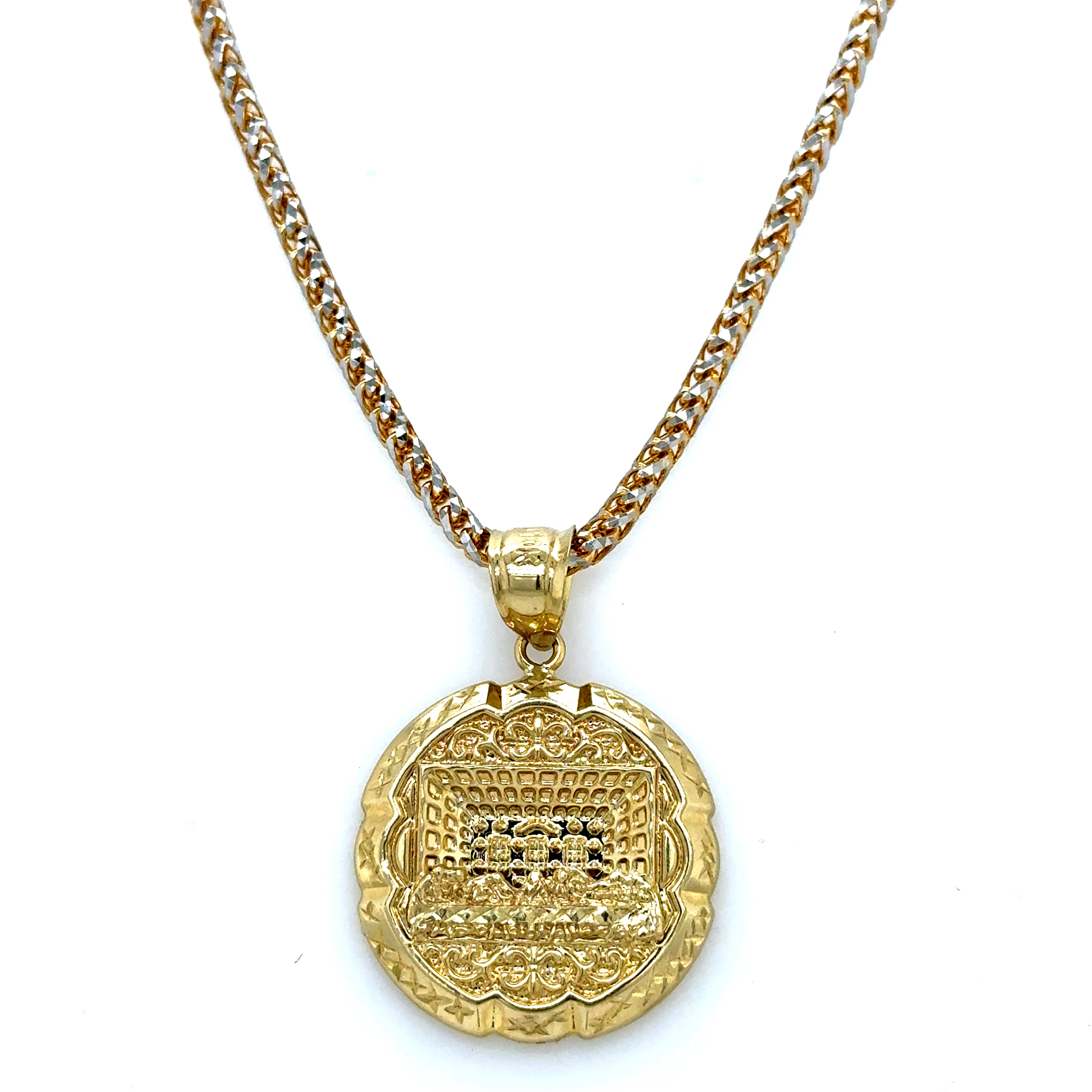 10k Gold Set - 2.6mm Solid Franco Ice + Pendant